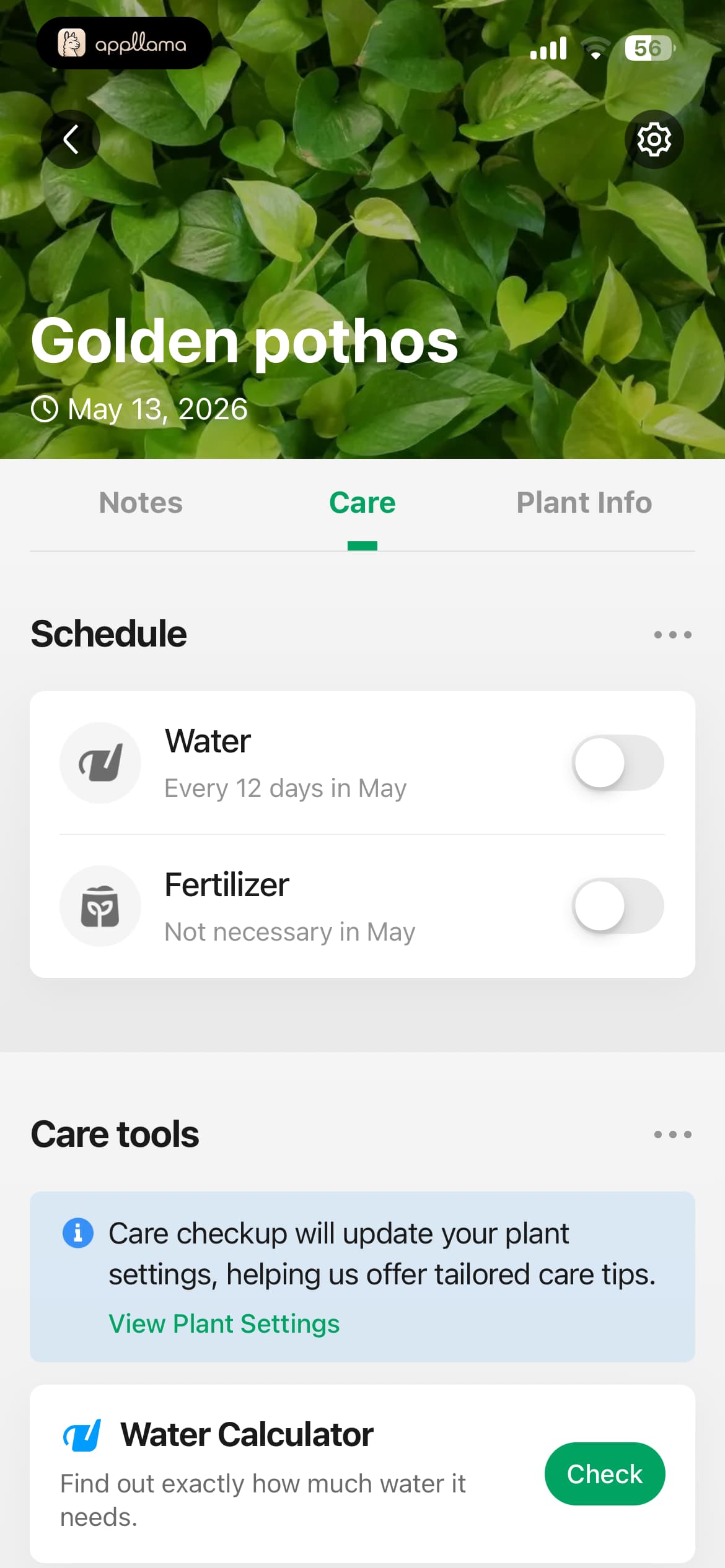 Care Schedule