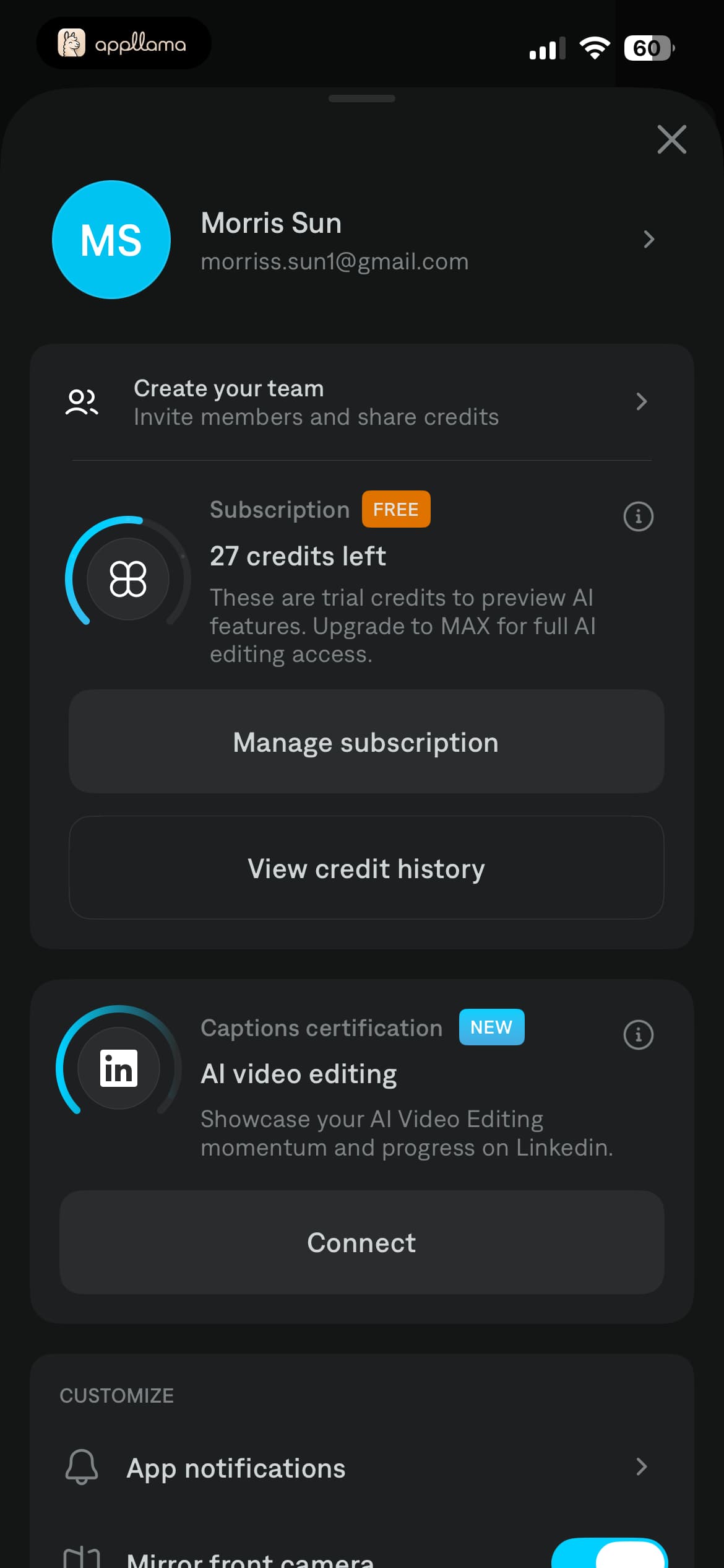 Account Subscription