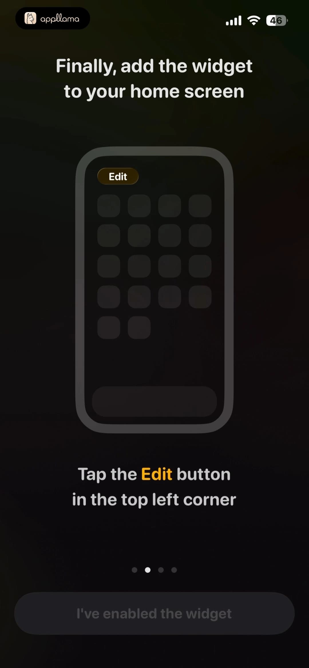 Widget Edit Step