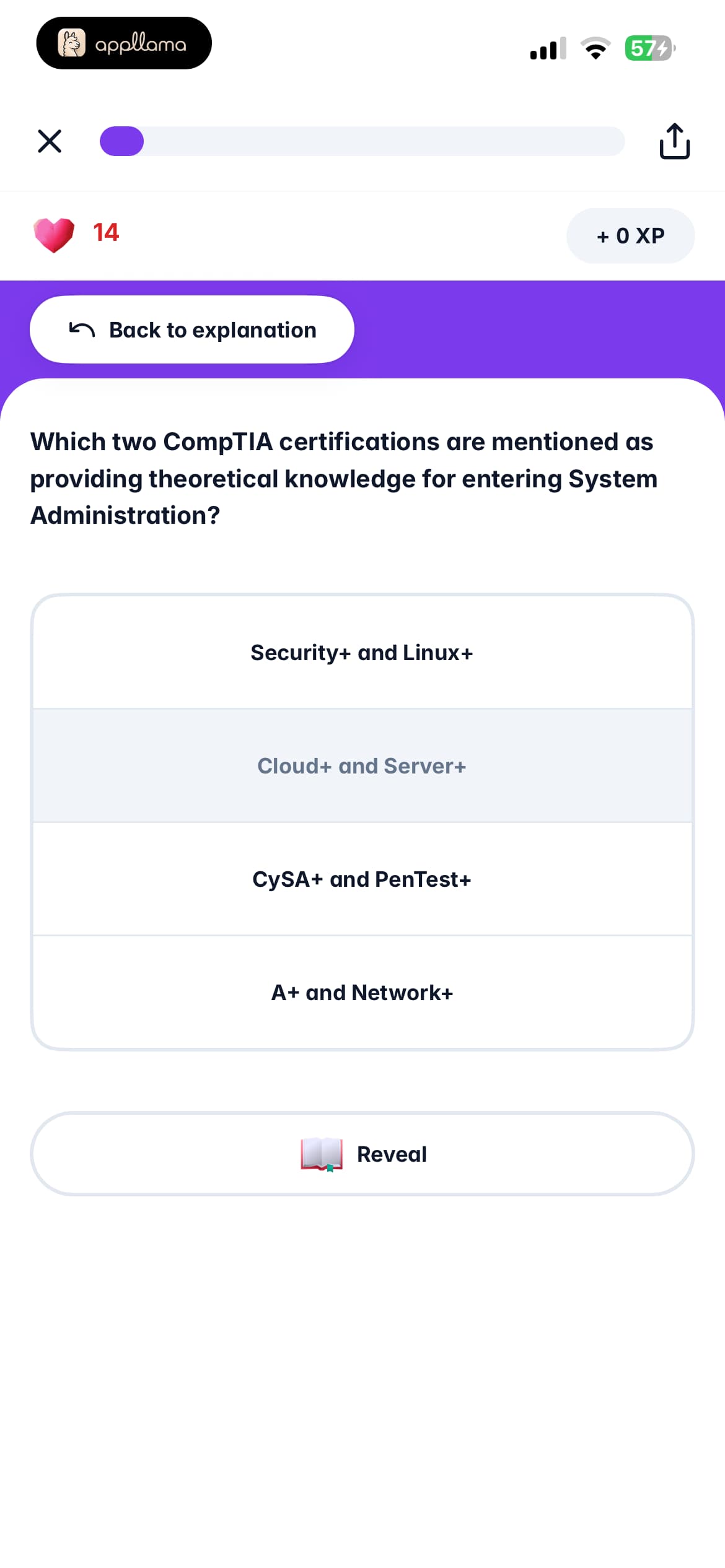 Selected Quiz Option