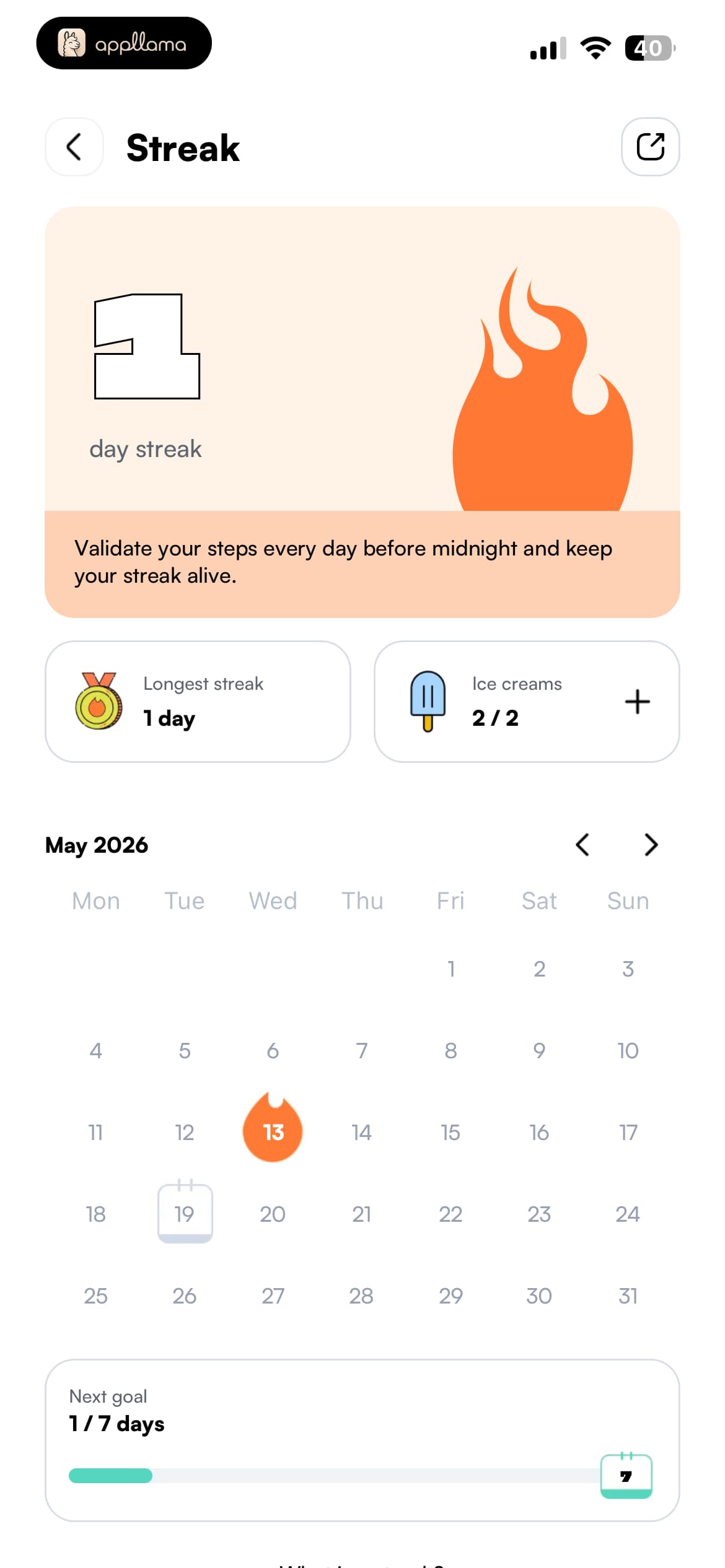 Streak Calendar