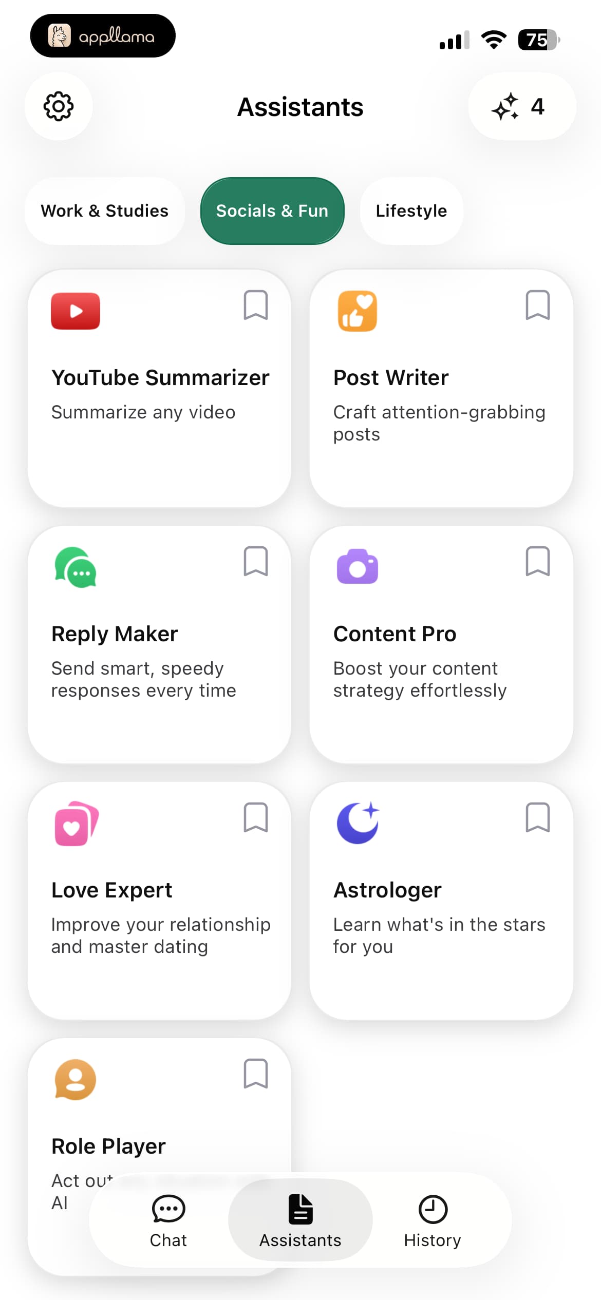 Assistants Social Tab