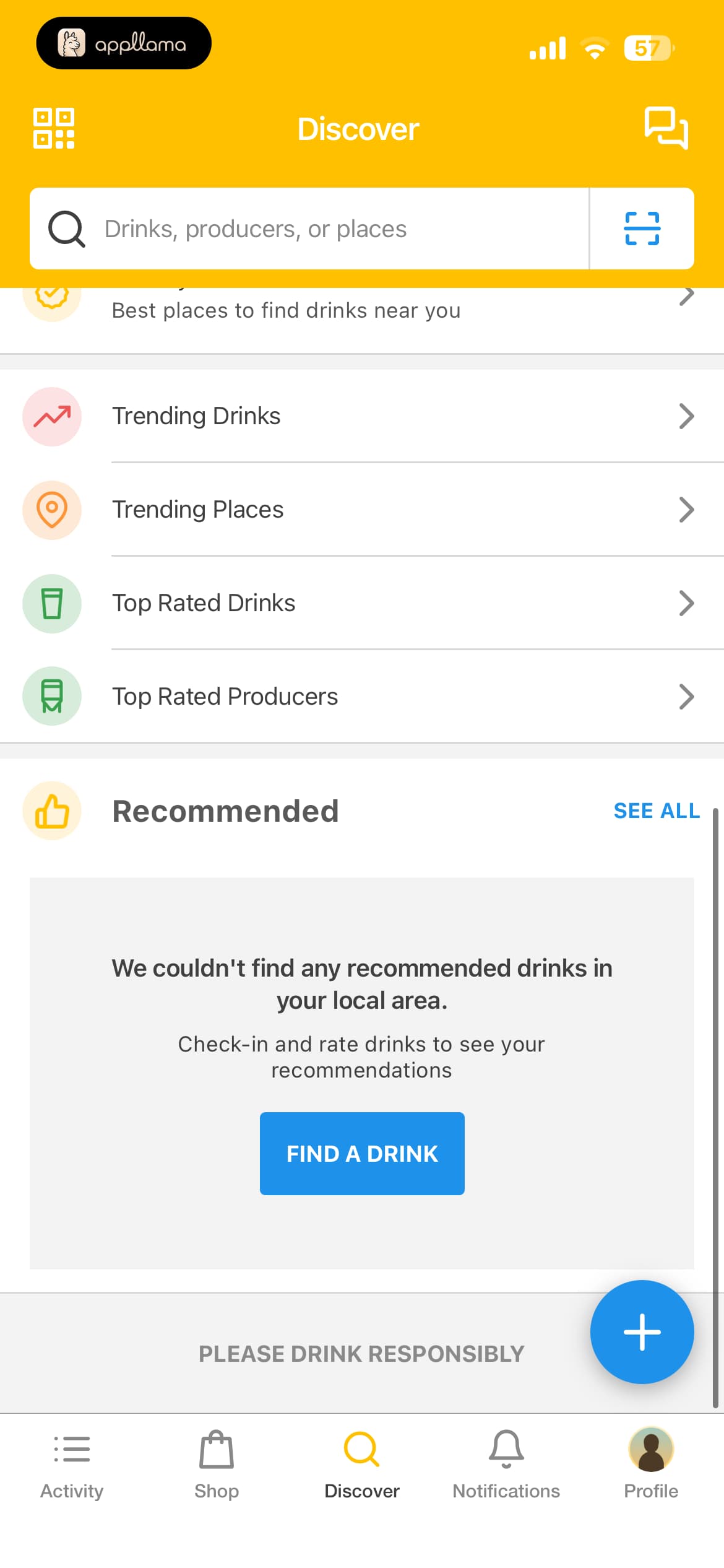 Discover Menu
