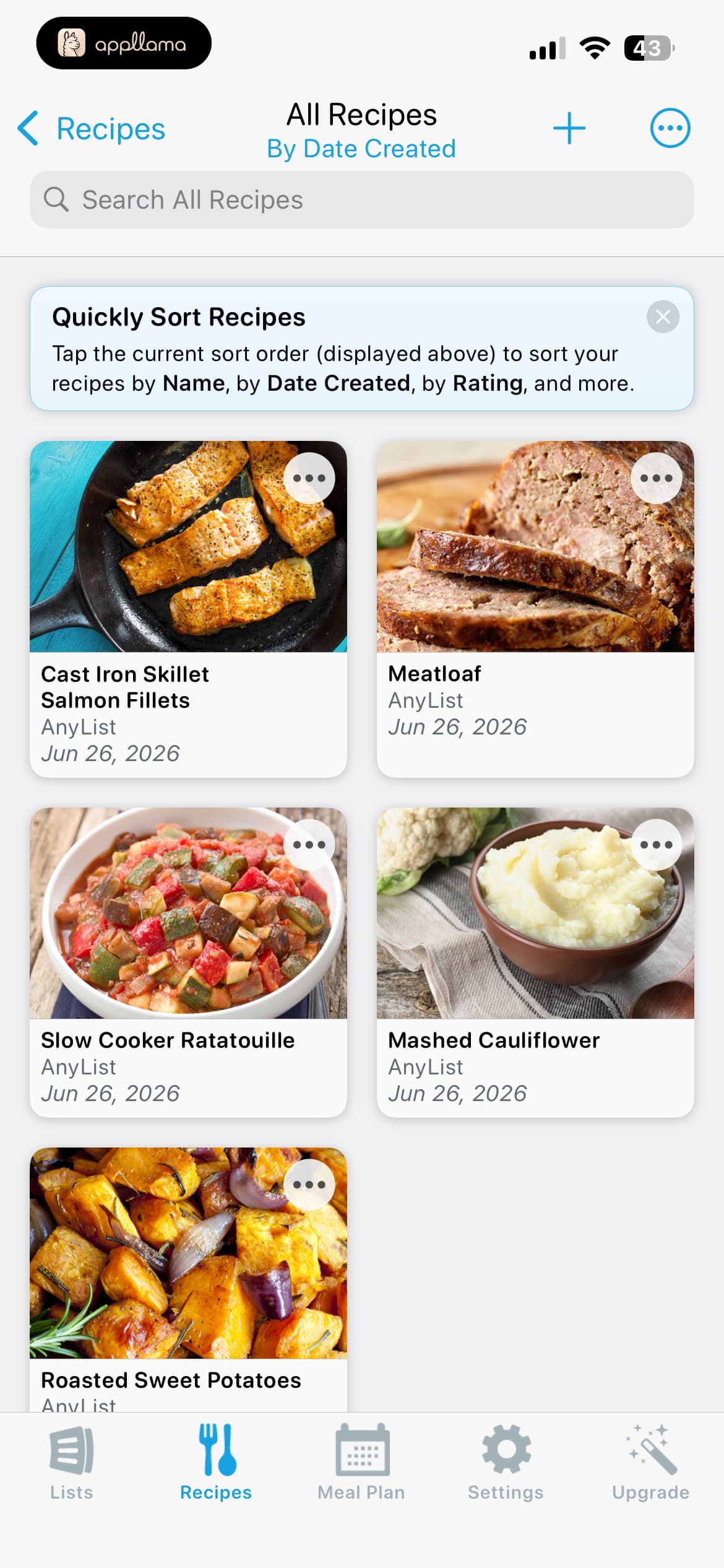 Recipe Grid