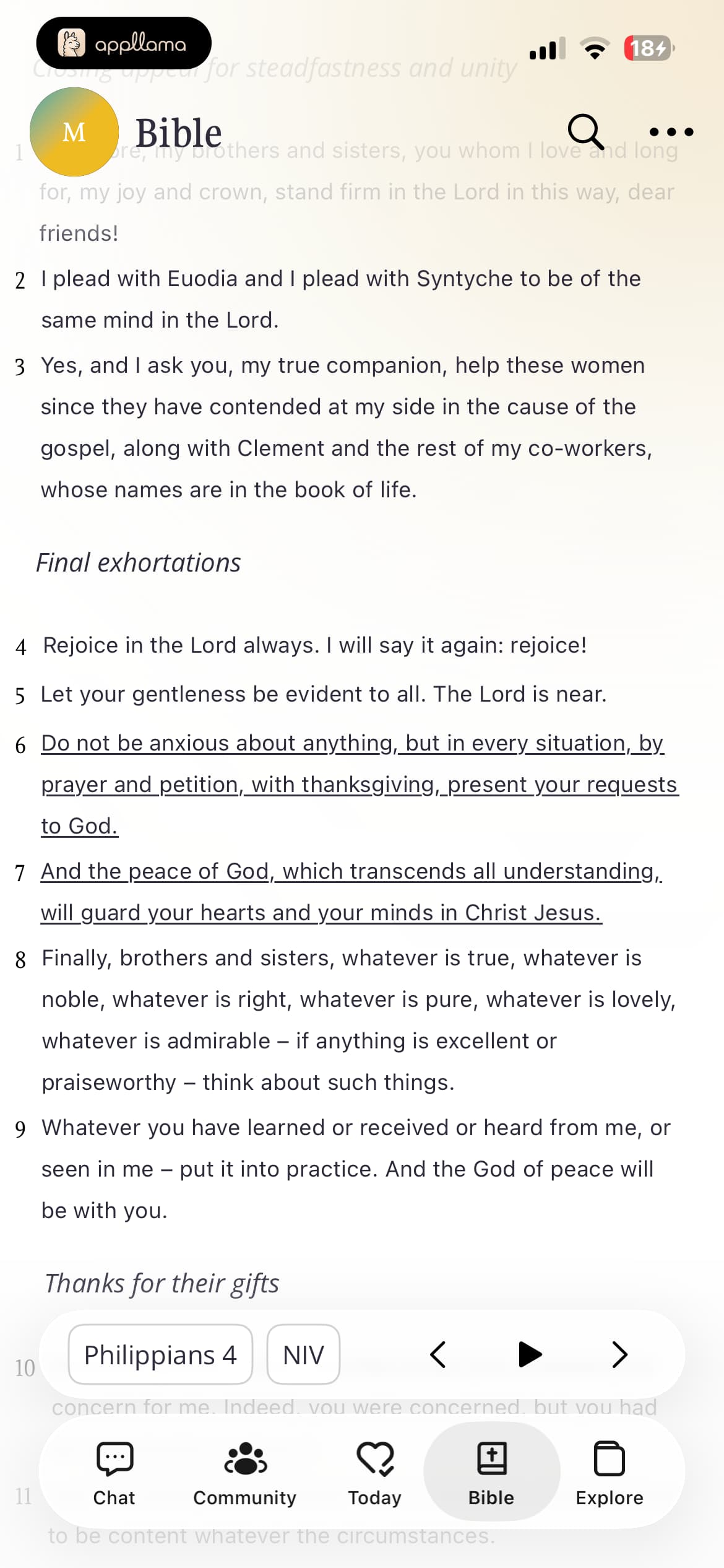 Bible Passage Reader