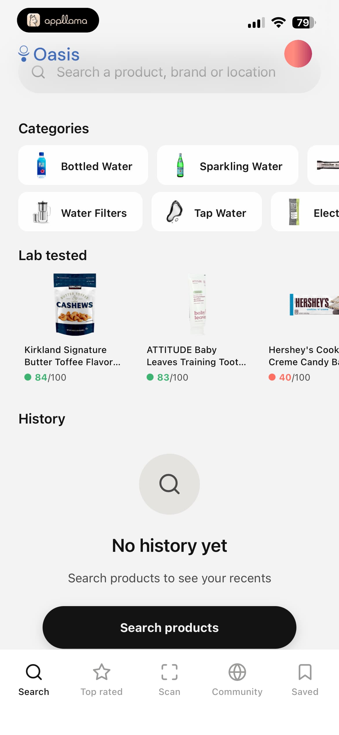 Product Search Empty State