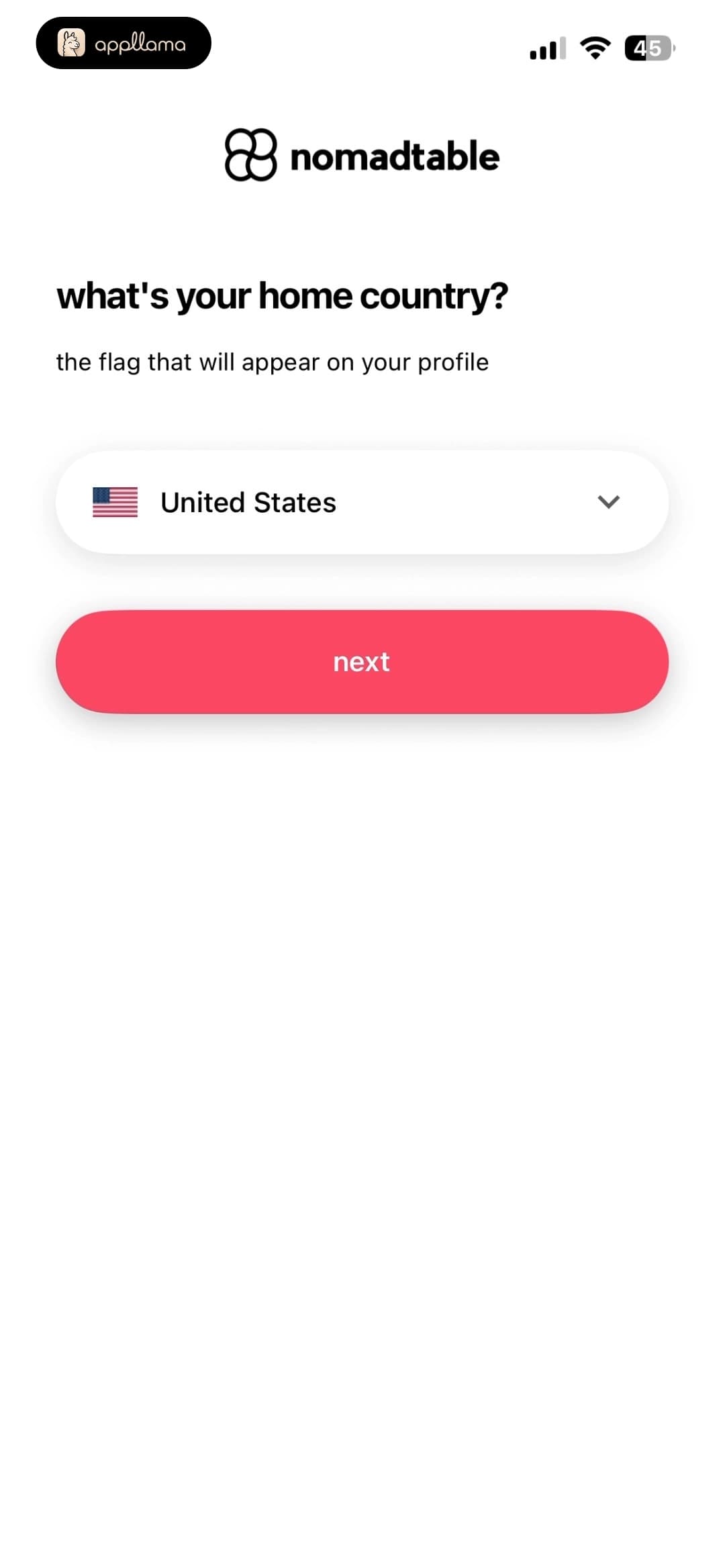 Home Country Selection