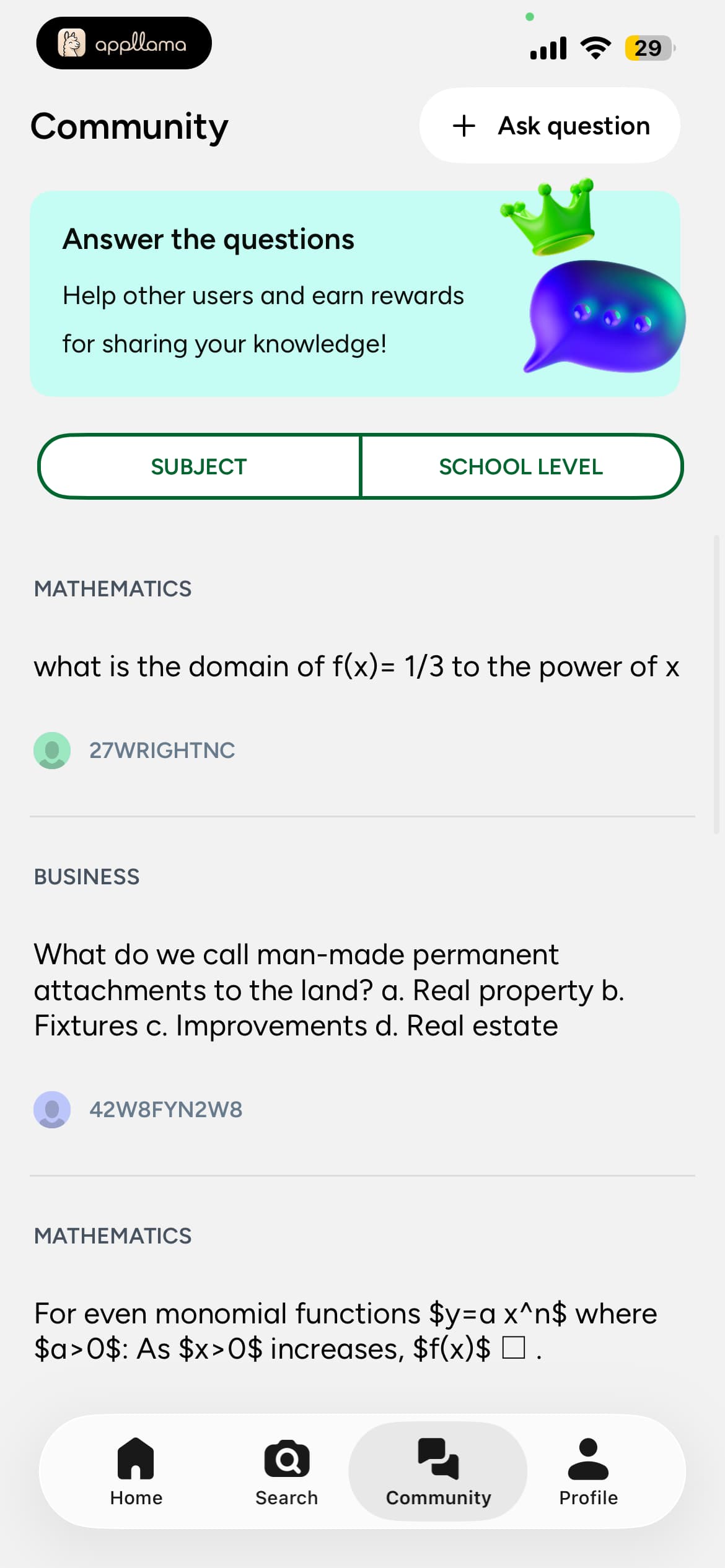 Community Question Feed