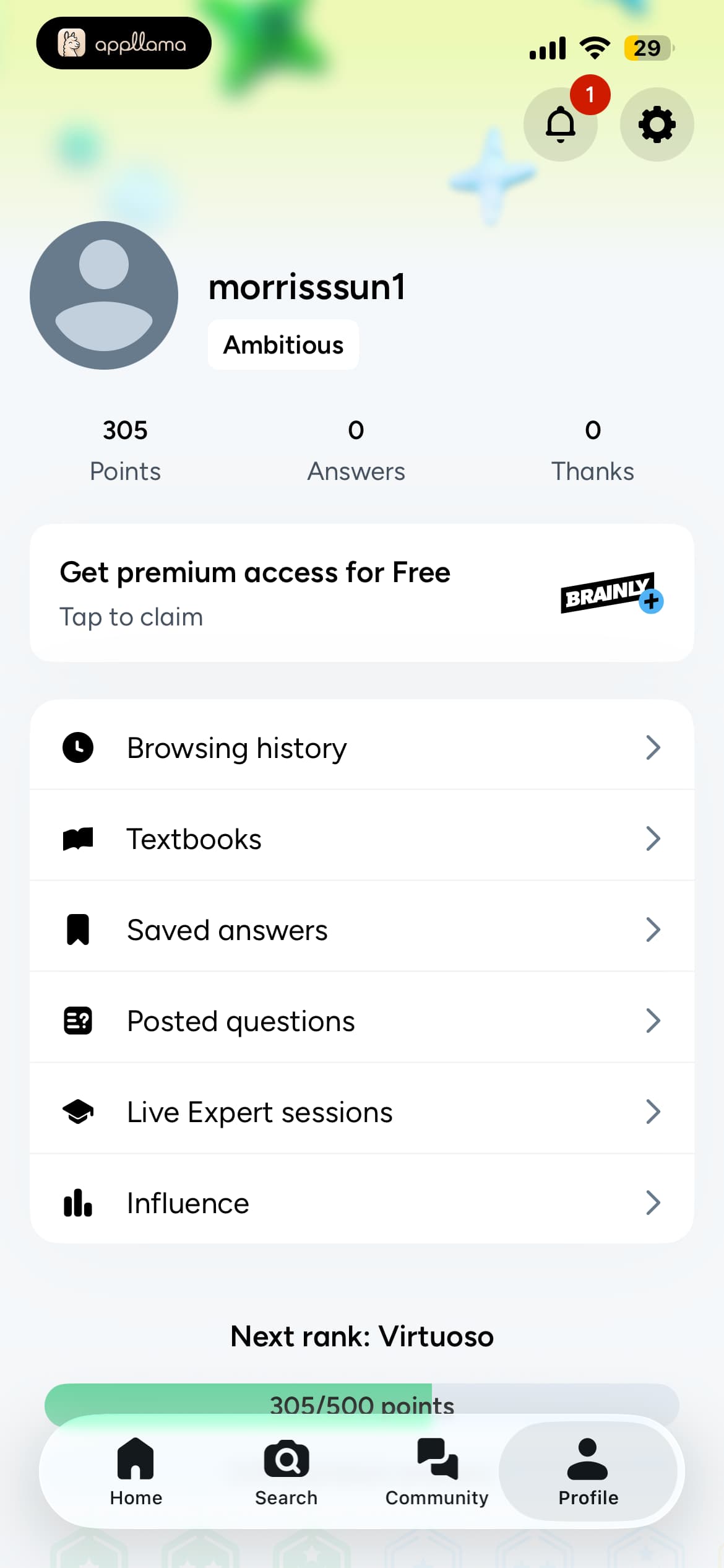 Profile Dashboard