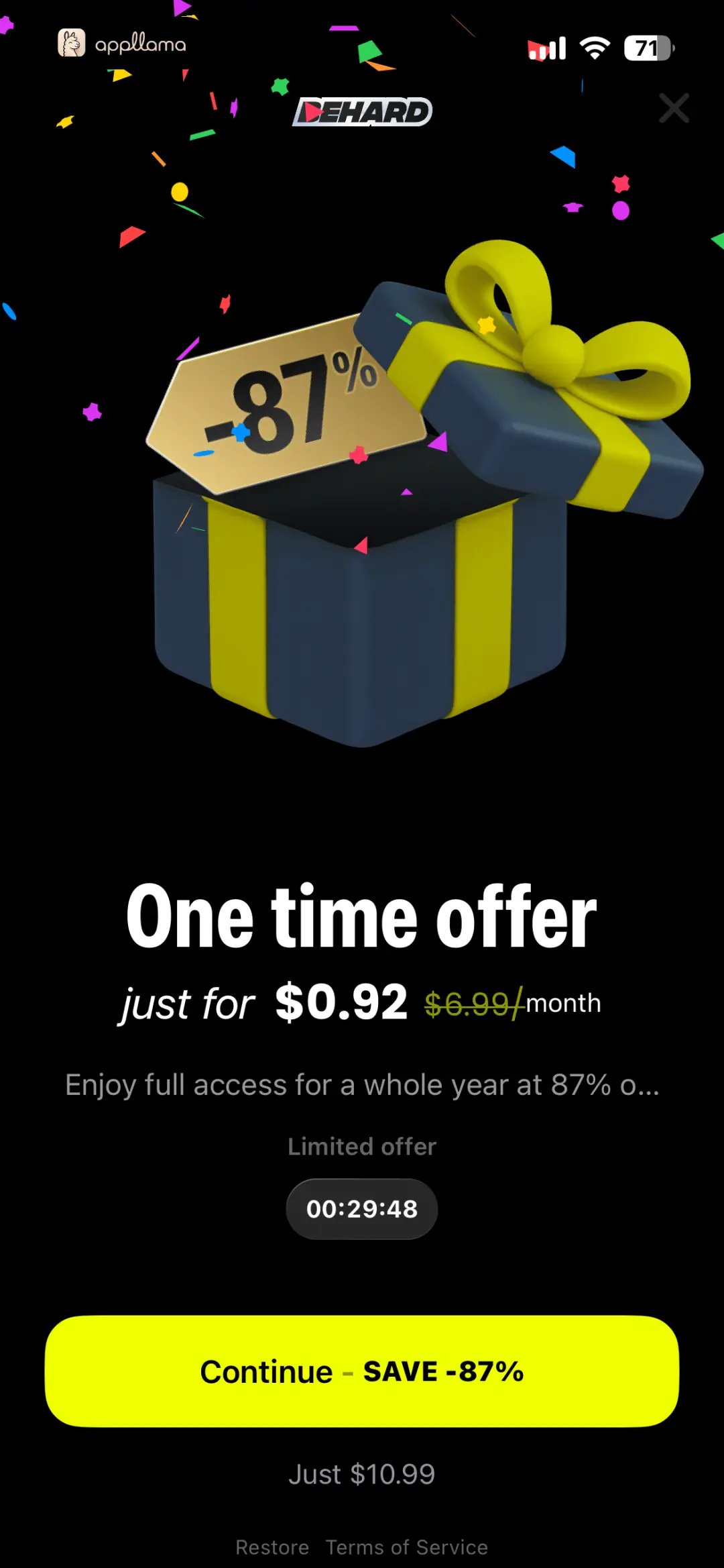 One-Time Offer Paywall