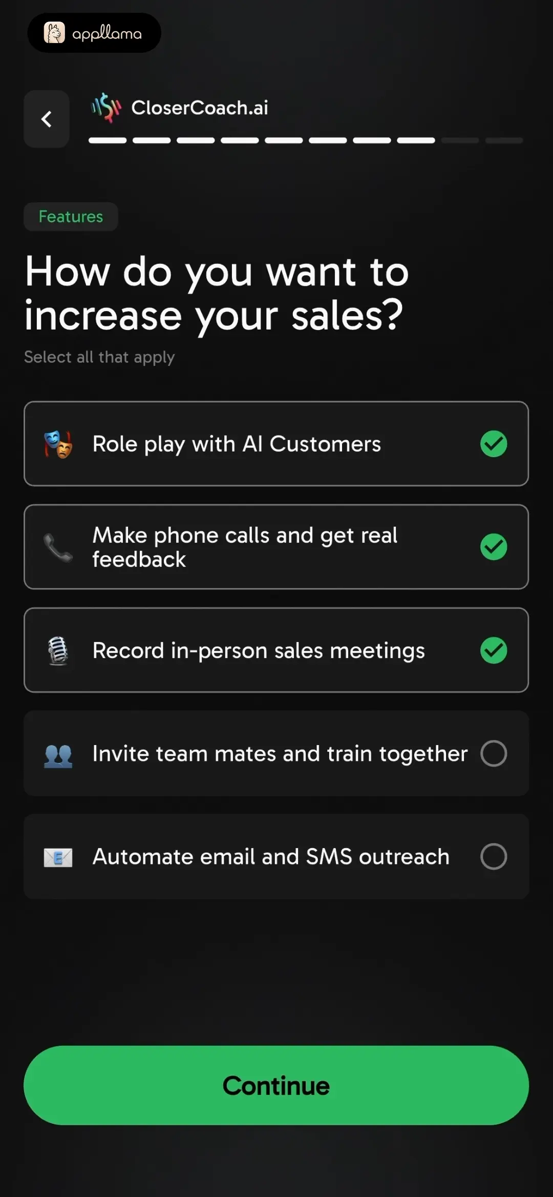 Training Preferences