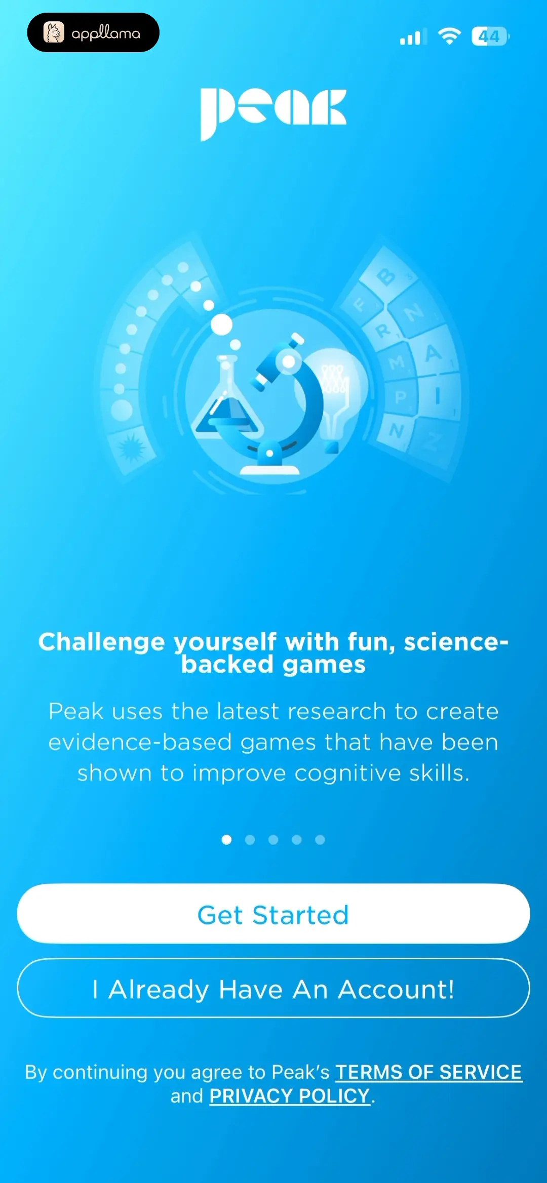 Peak - Brain Training home screen