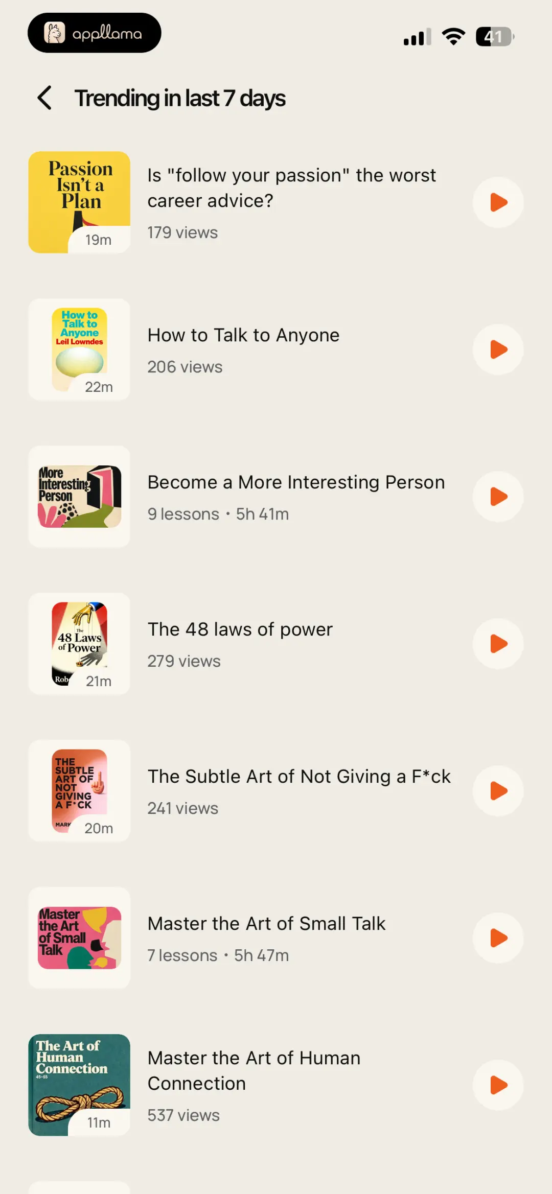 Trending List