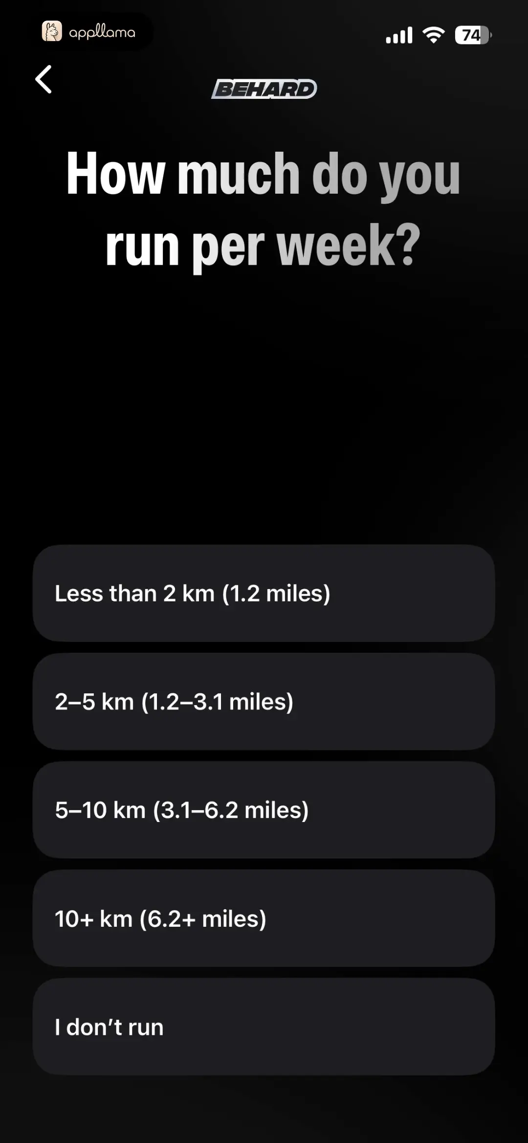 Running Assessment
