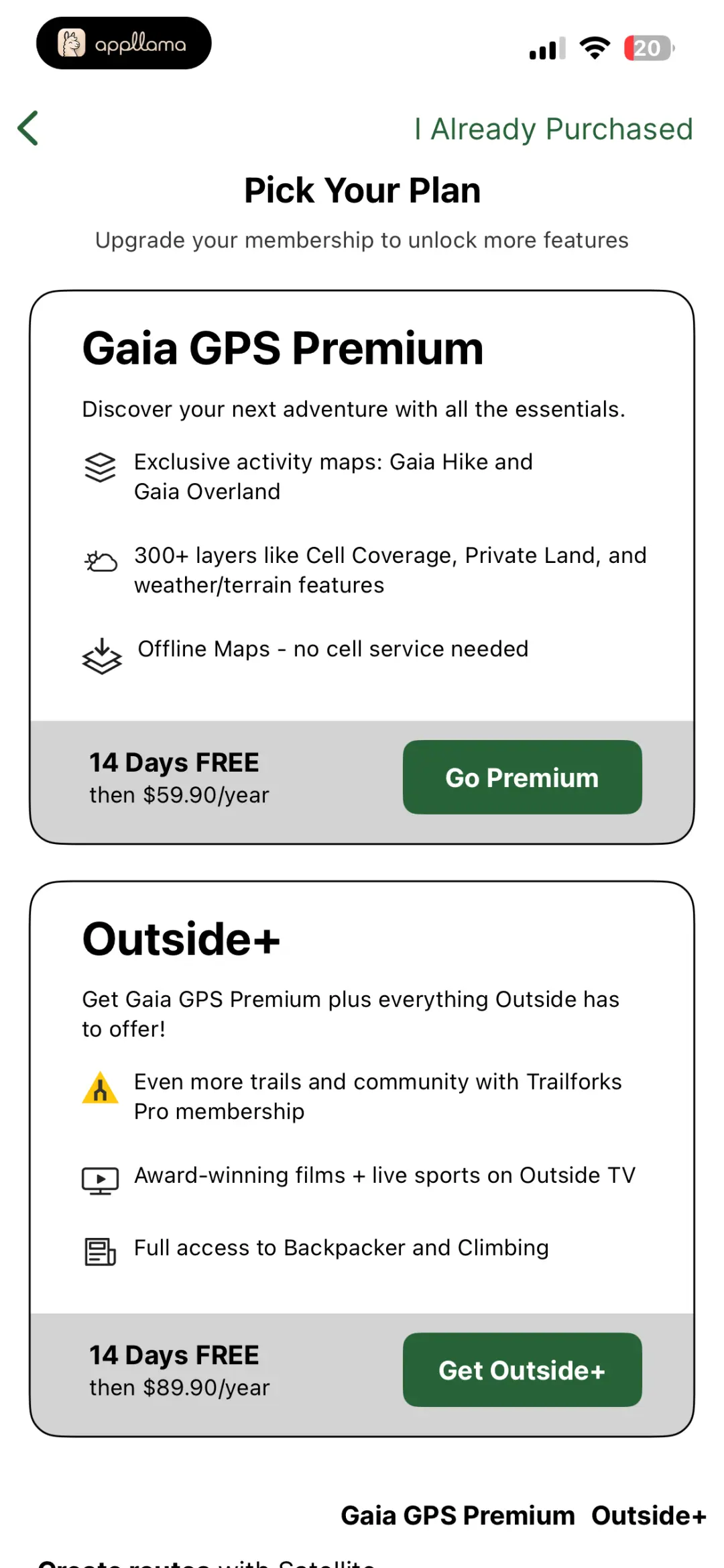 Subscription Plan Picker