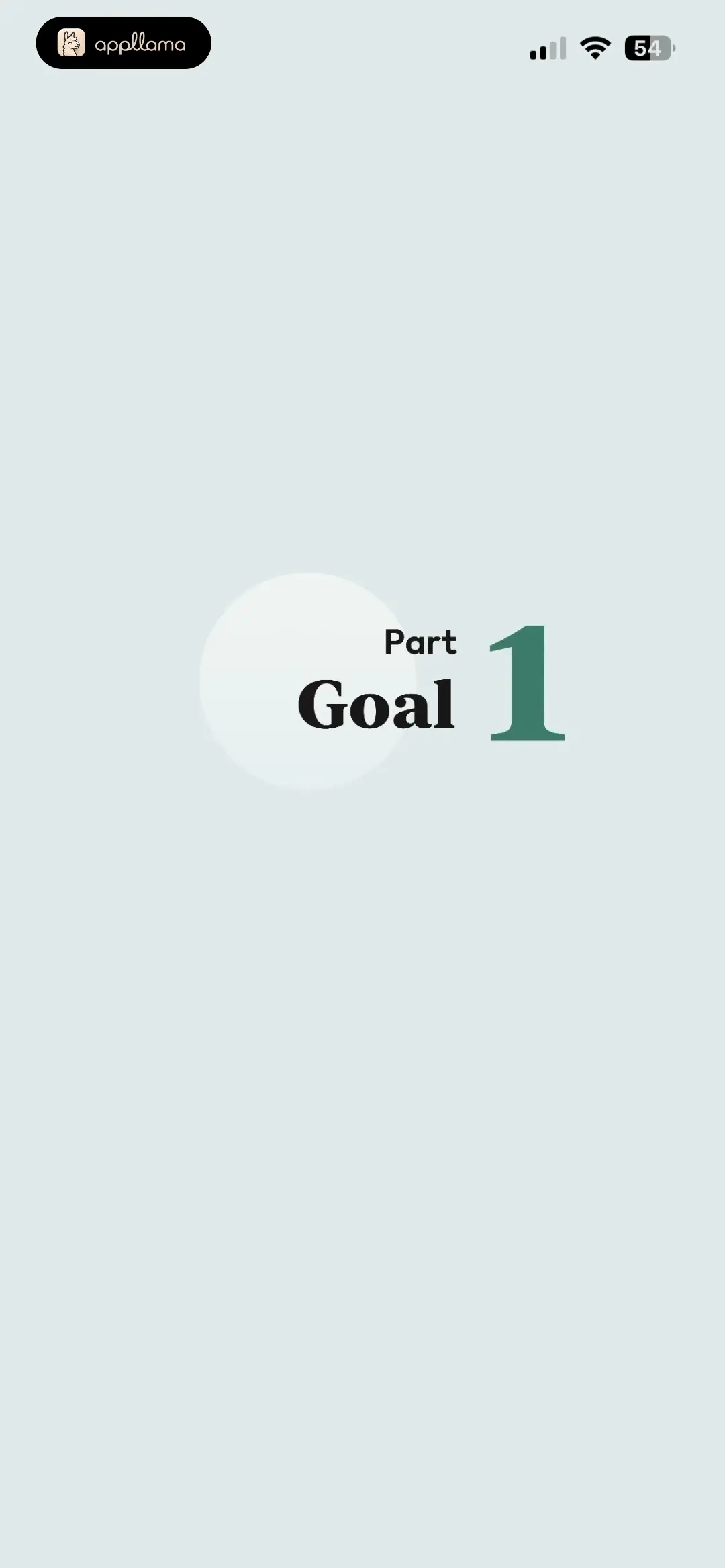 Goal Section Intro