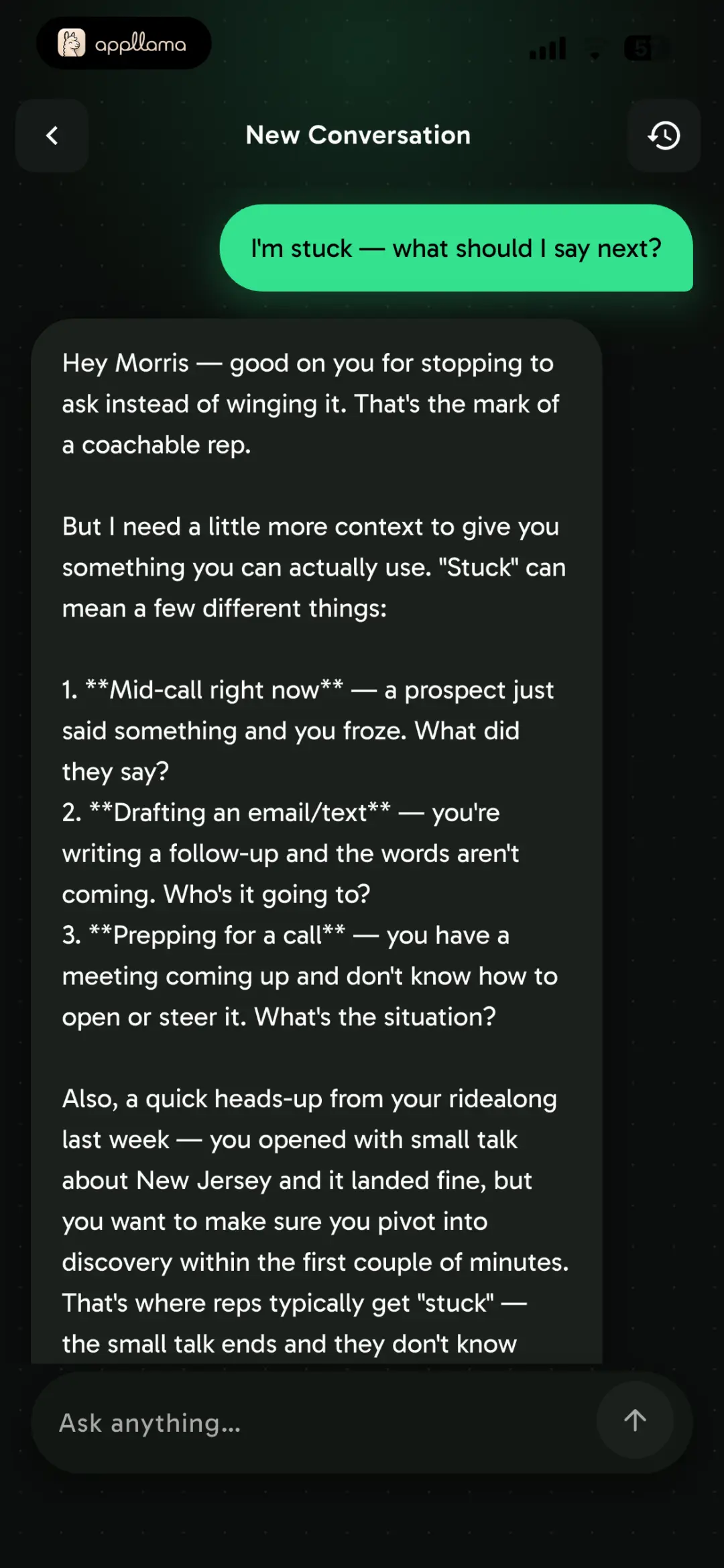 AI Chat Conversation