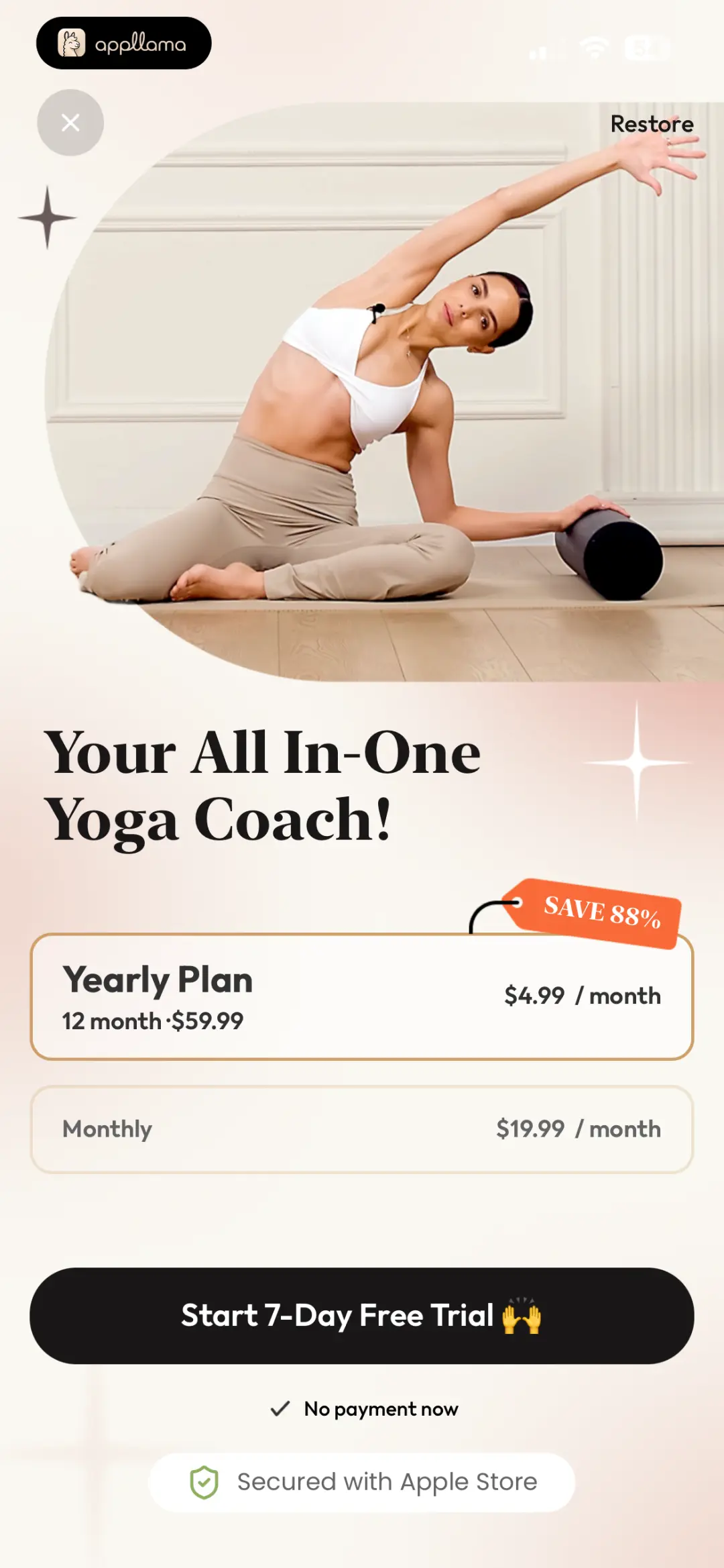 Yoga Subscription Paywall