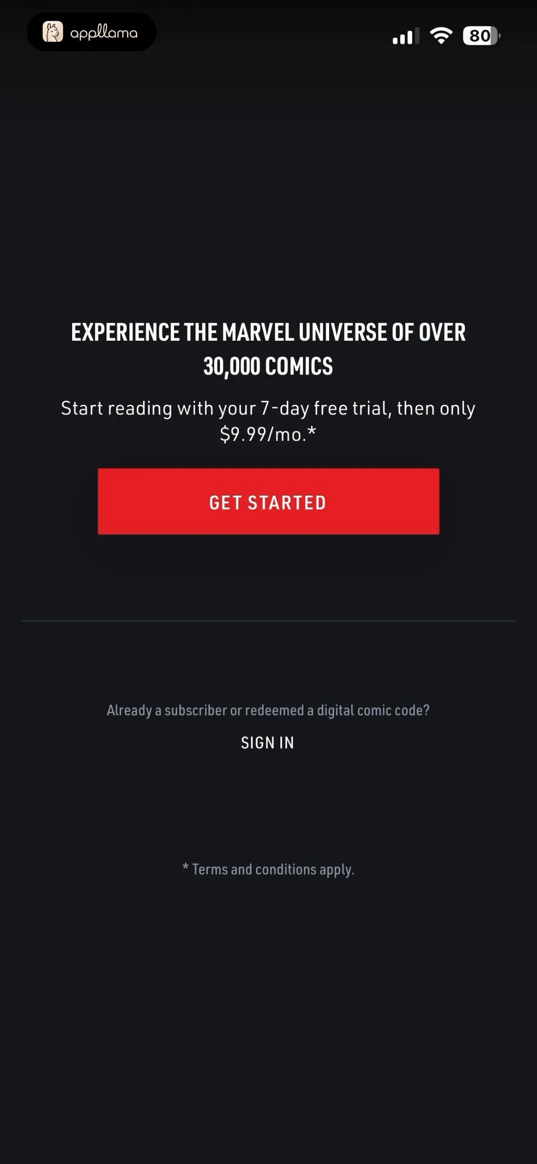 Marvel Unlimited Free Trial Offer