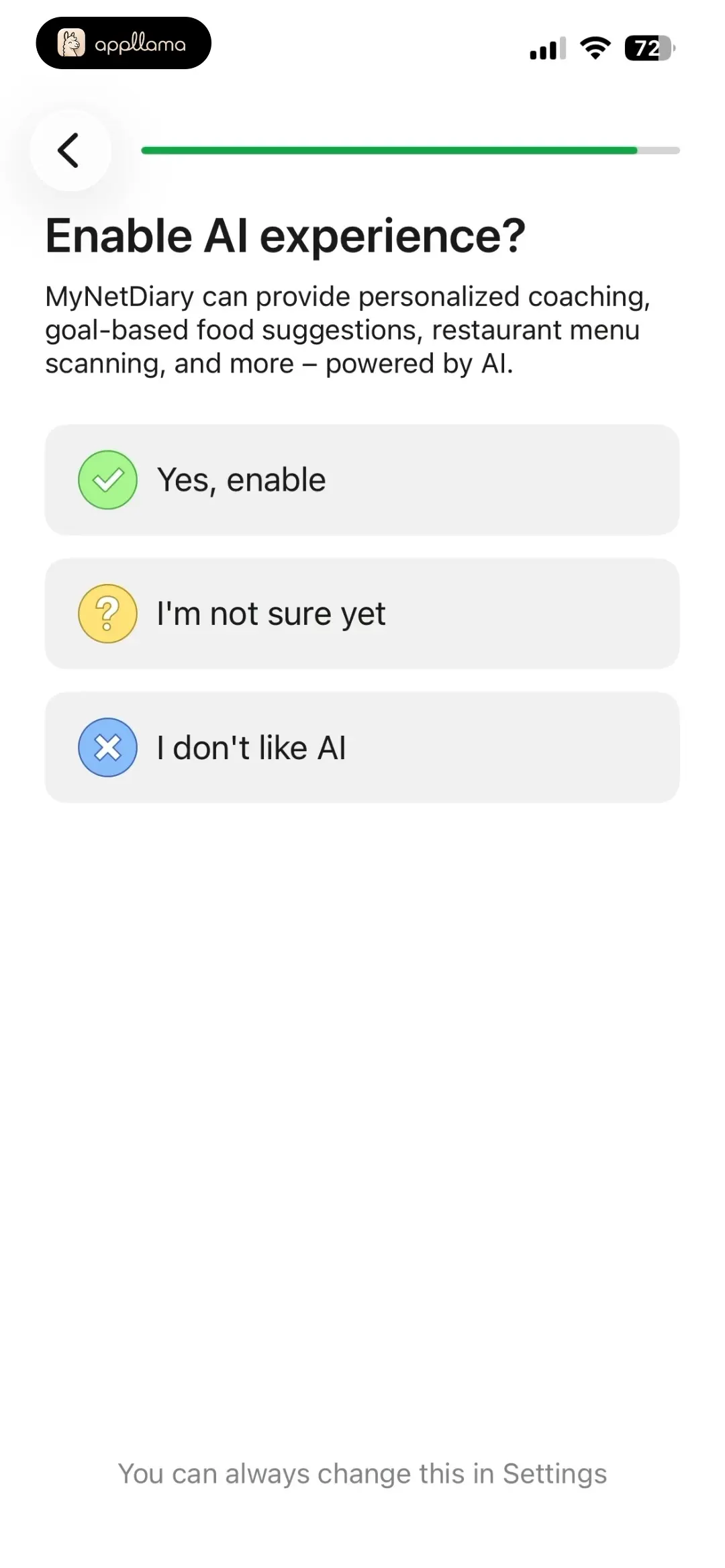 AI Experience Opt-In