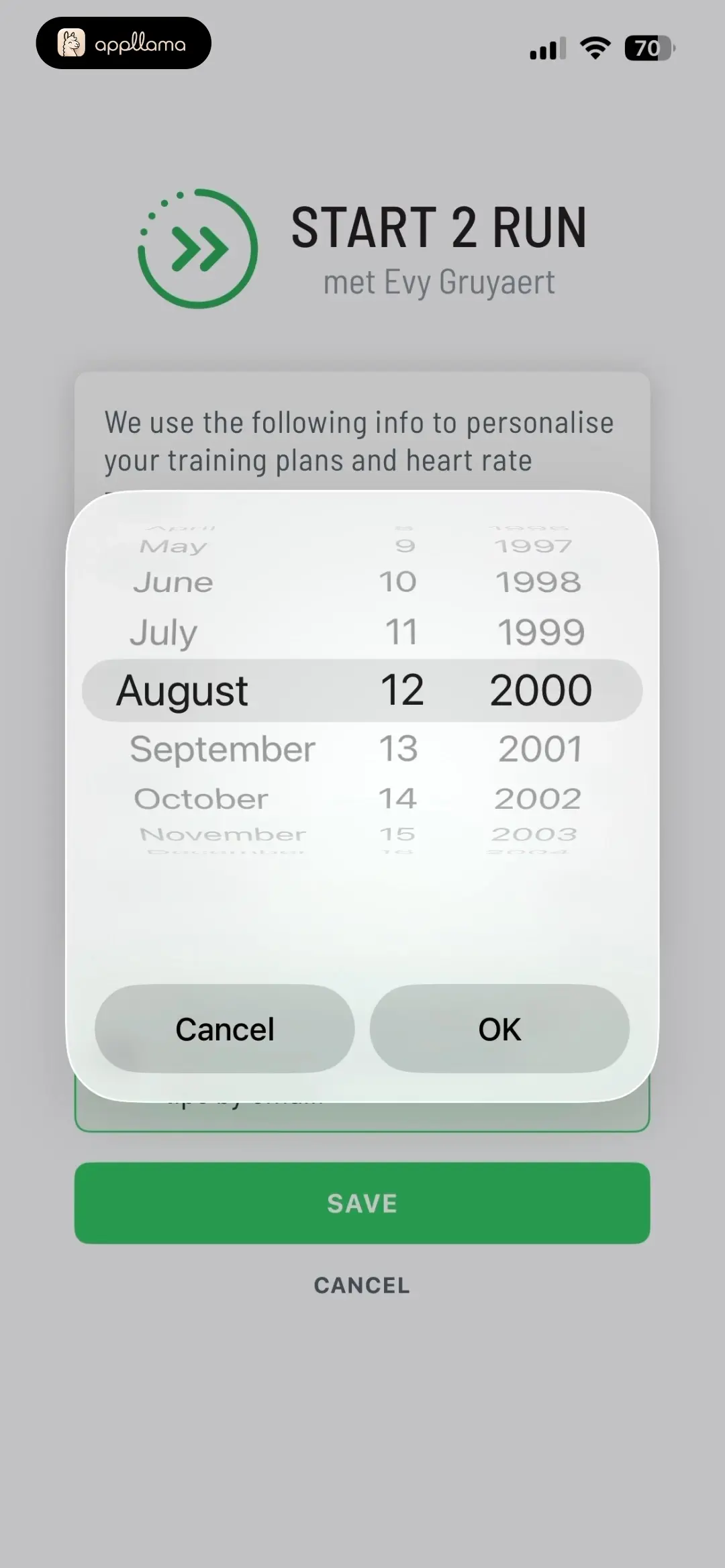 Birthdate Picker
