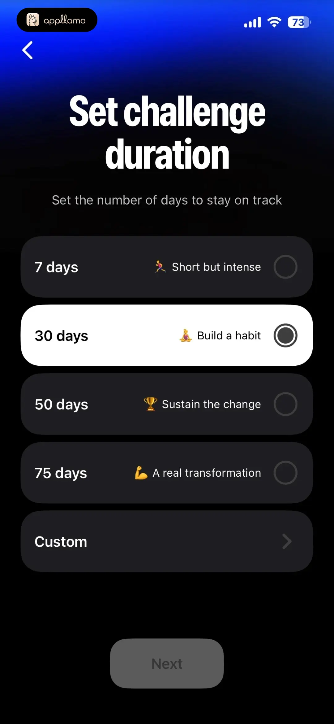 Challenge Duration