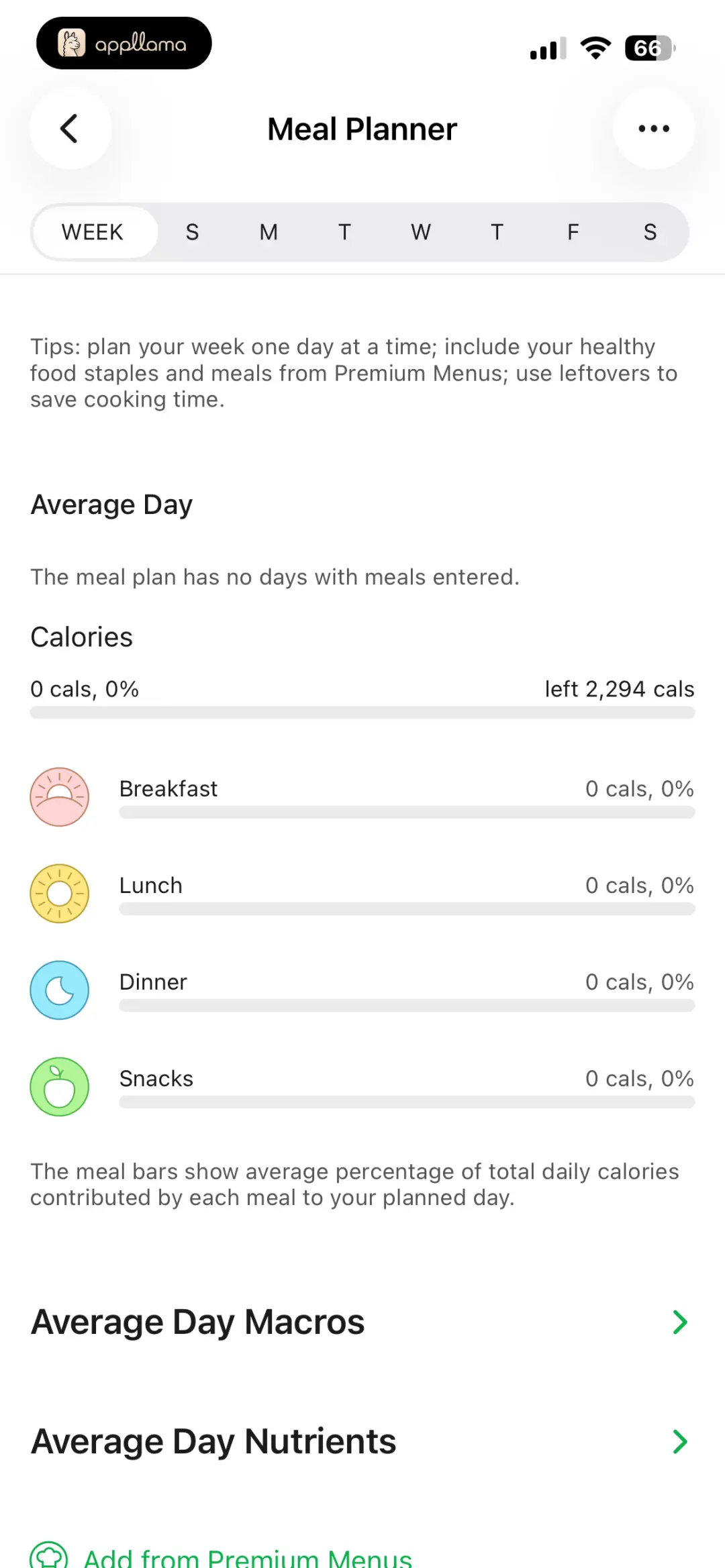Meal Plan Day