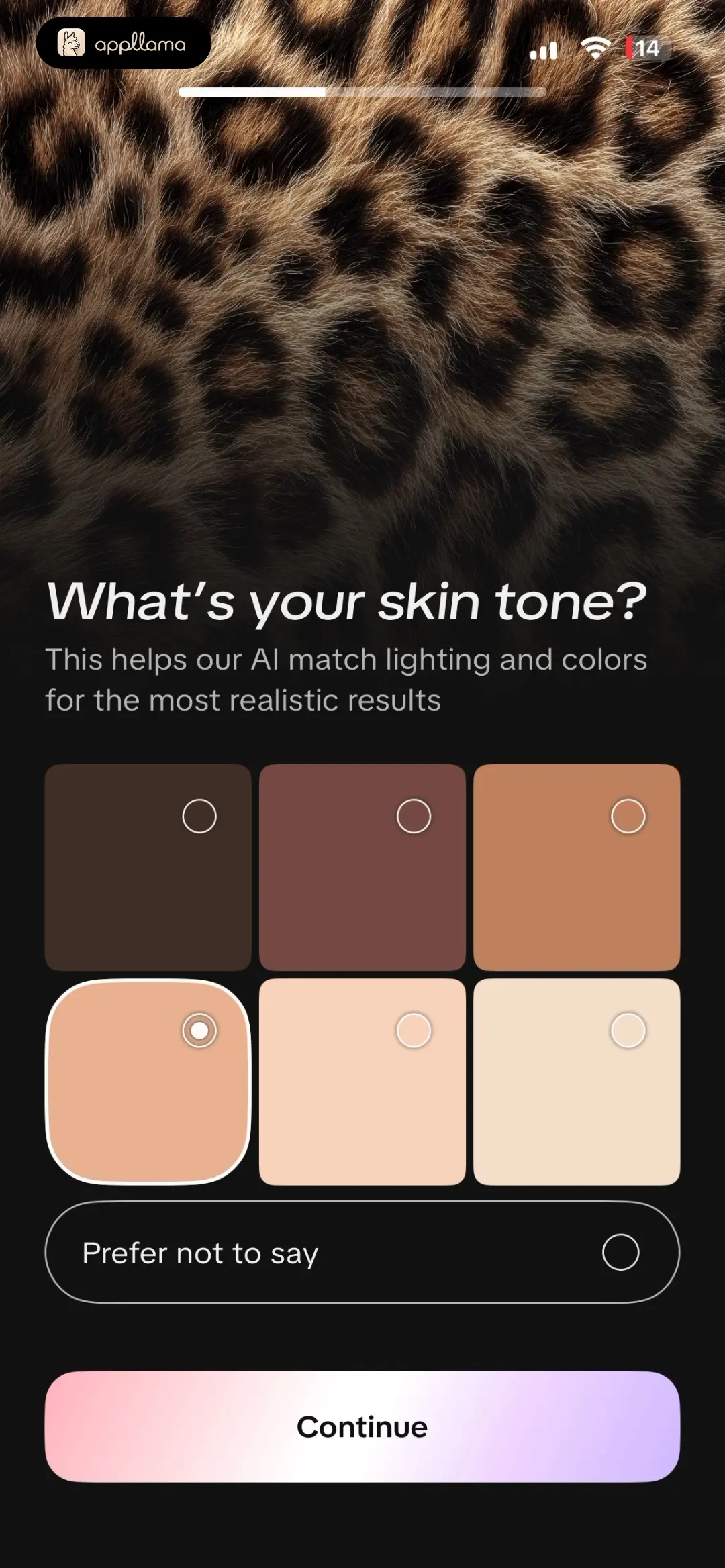 Skin Tone Selection