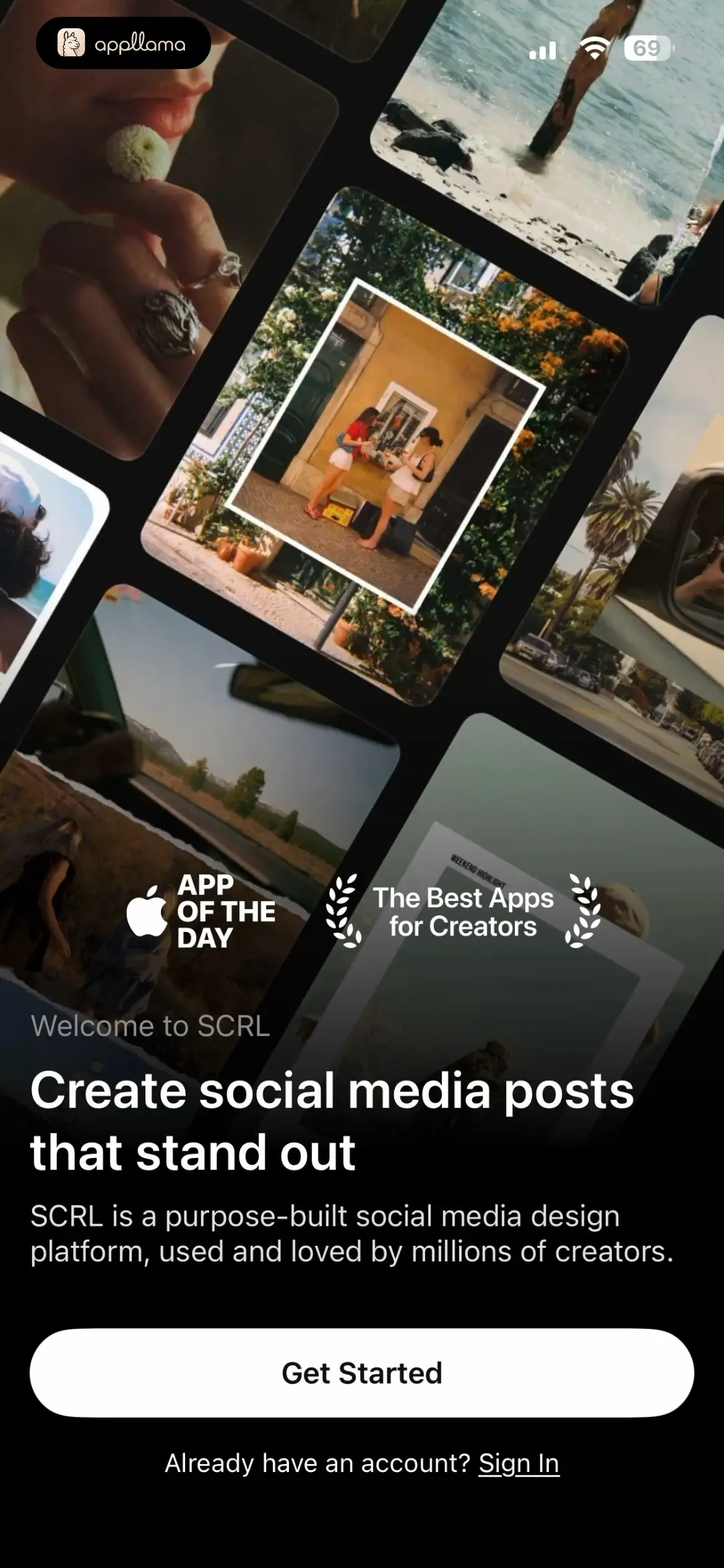 SCRL: Photo Collage Maker Onboarding Welcome