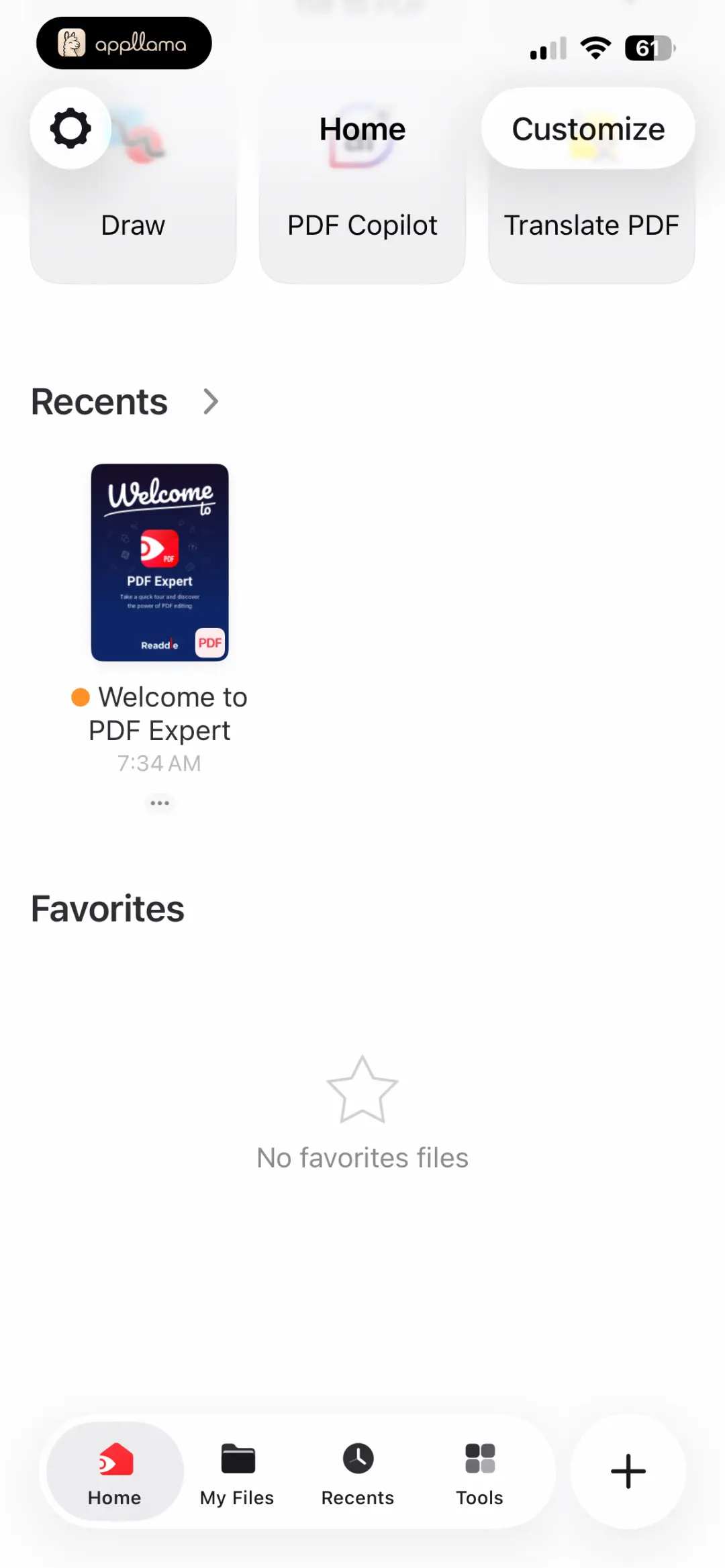 Home Recents
