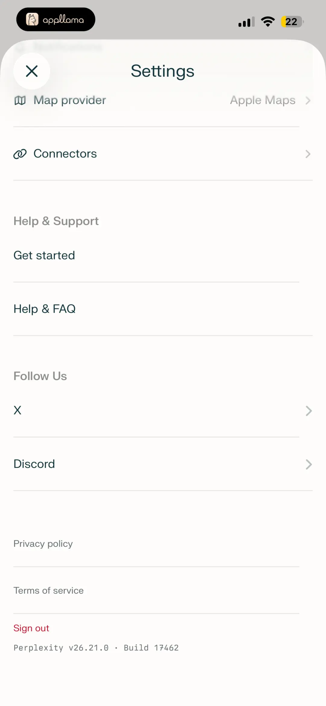 Settings Support