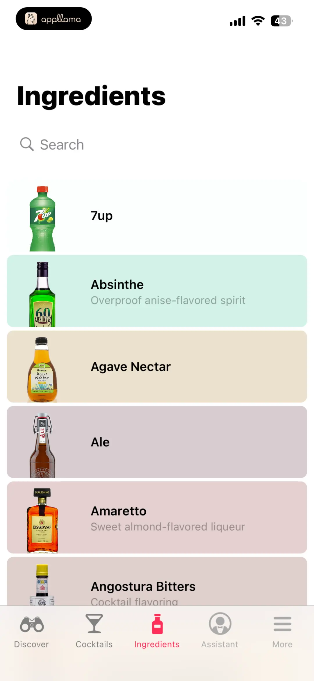 Ingredients Catalog