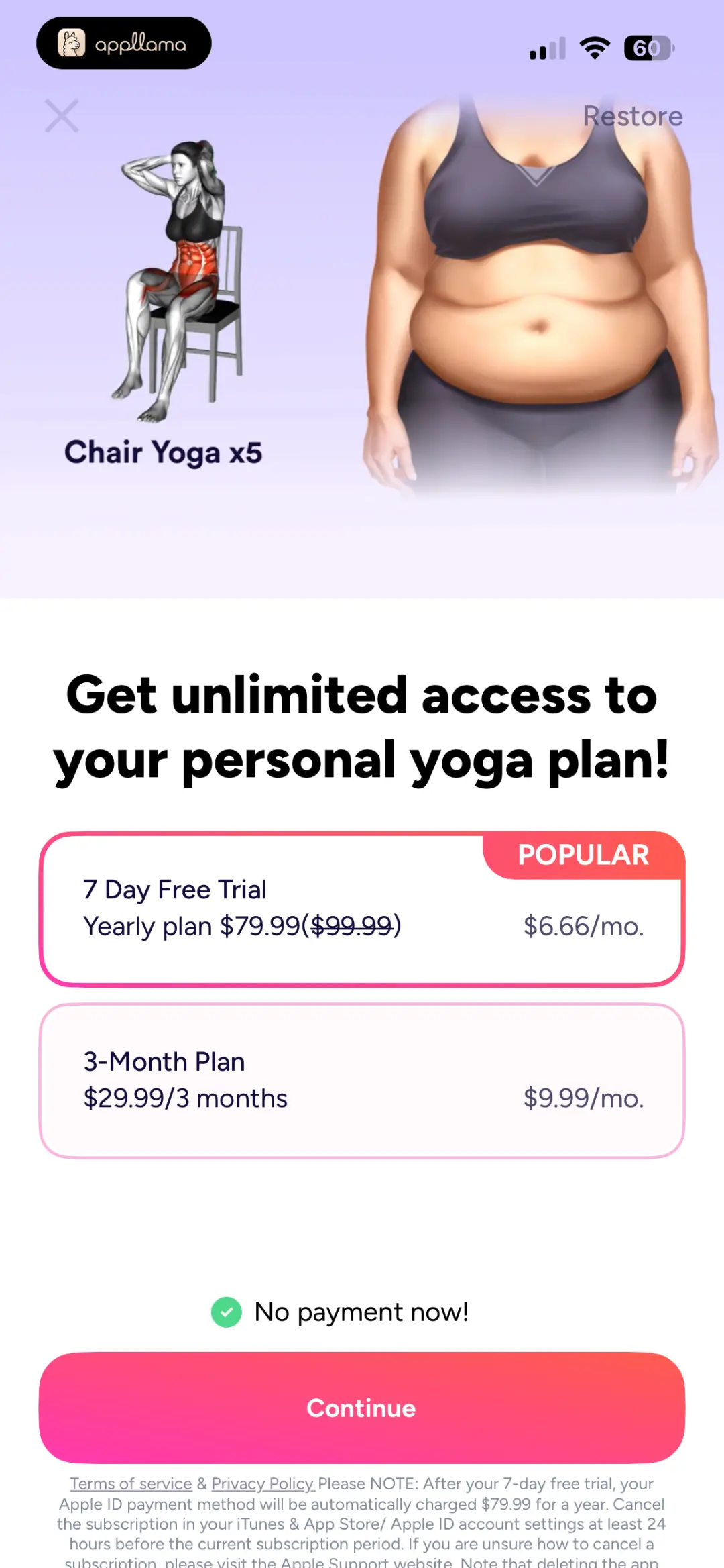 Subscription Plan Selection
