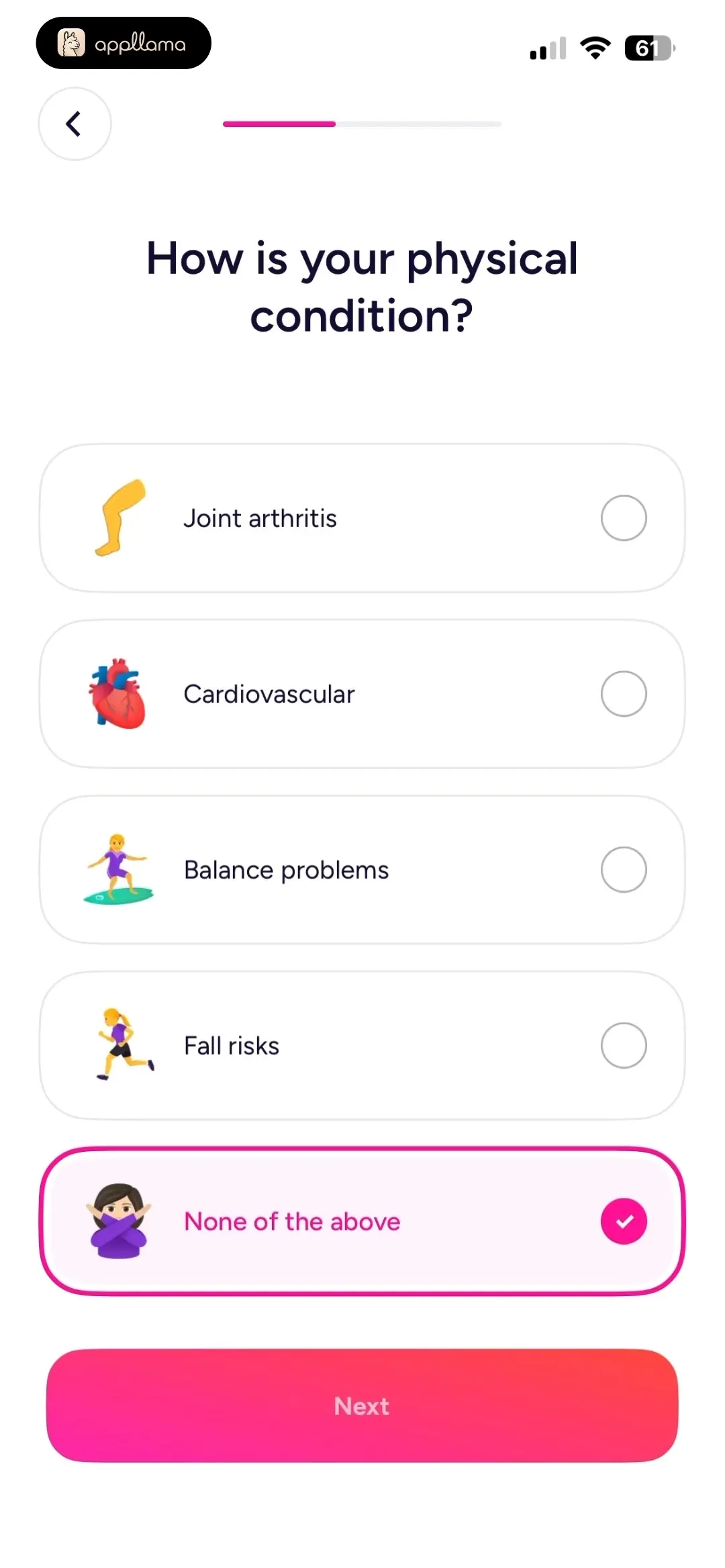 Physical Condition Question