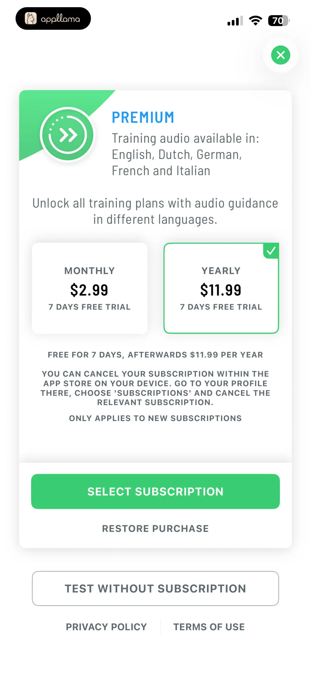 Subscription Offer