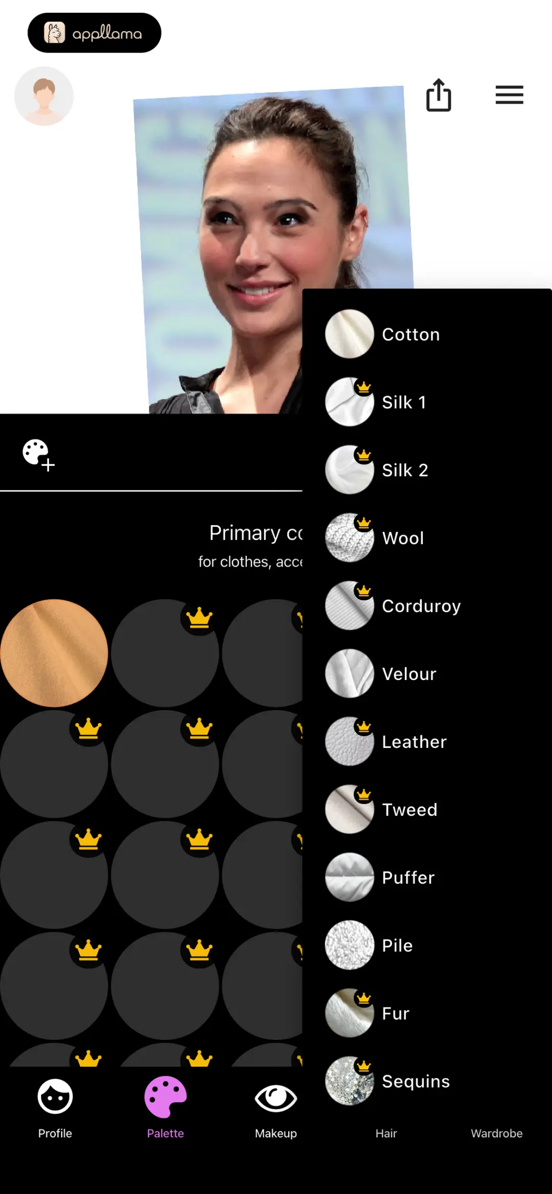 Fabric Filter Menu