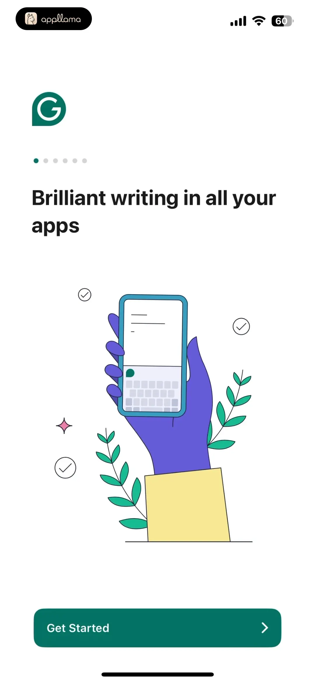 Grammarly: AI Keyboard & Notes Onboarding Intro