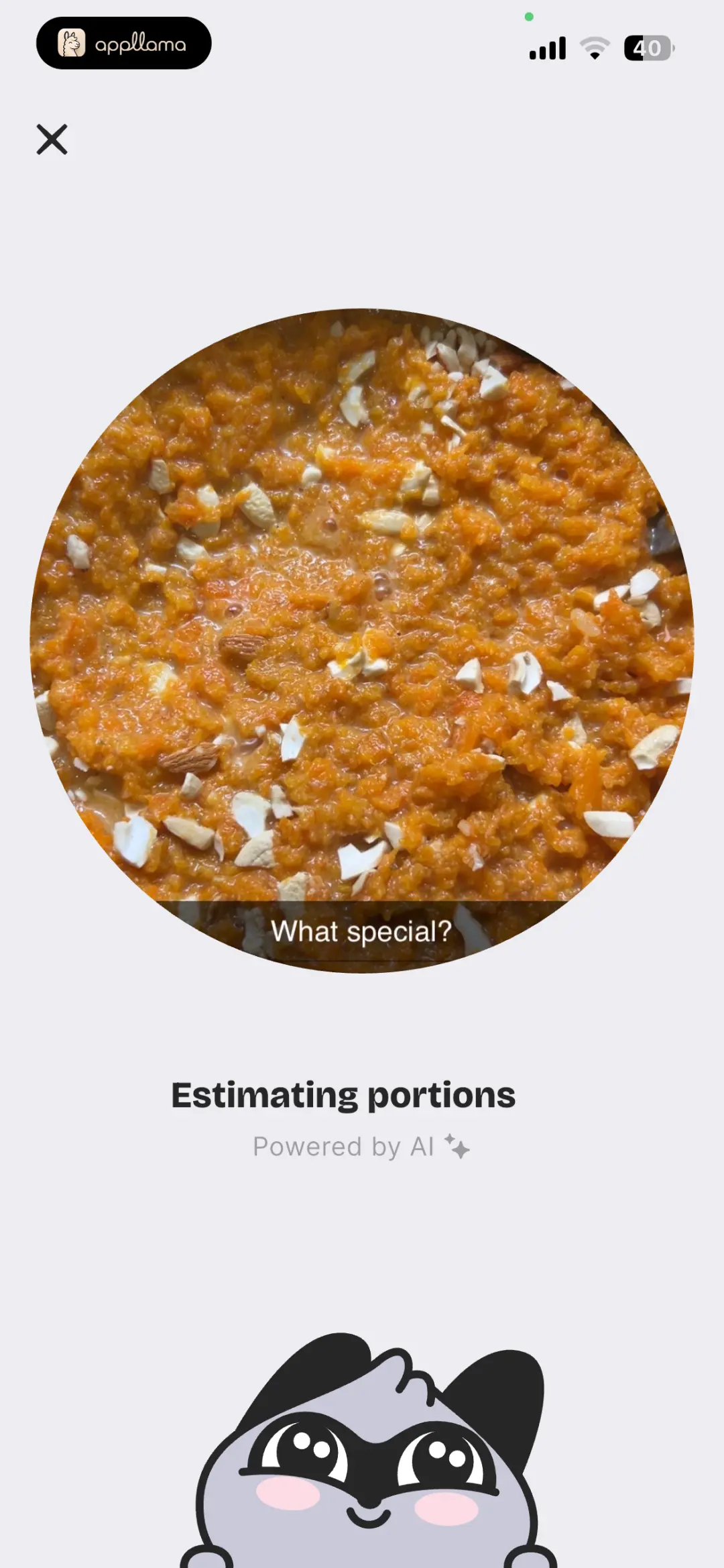 Portion estimating