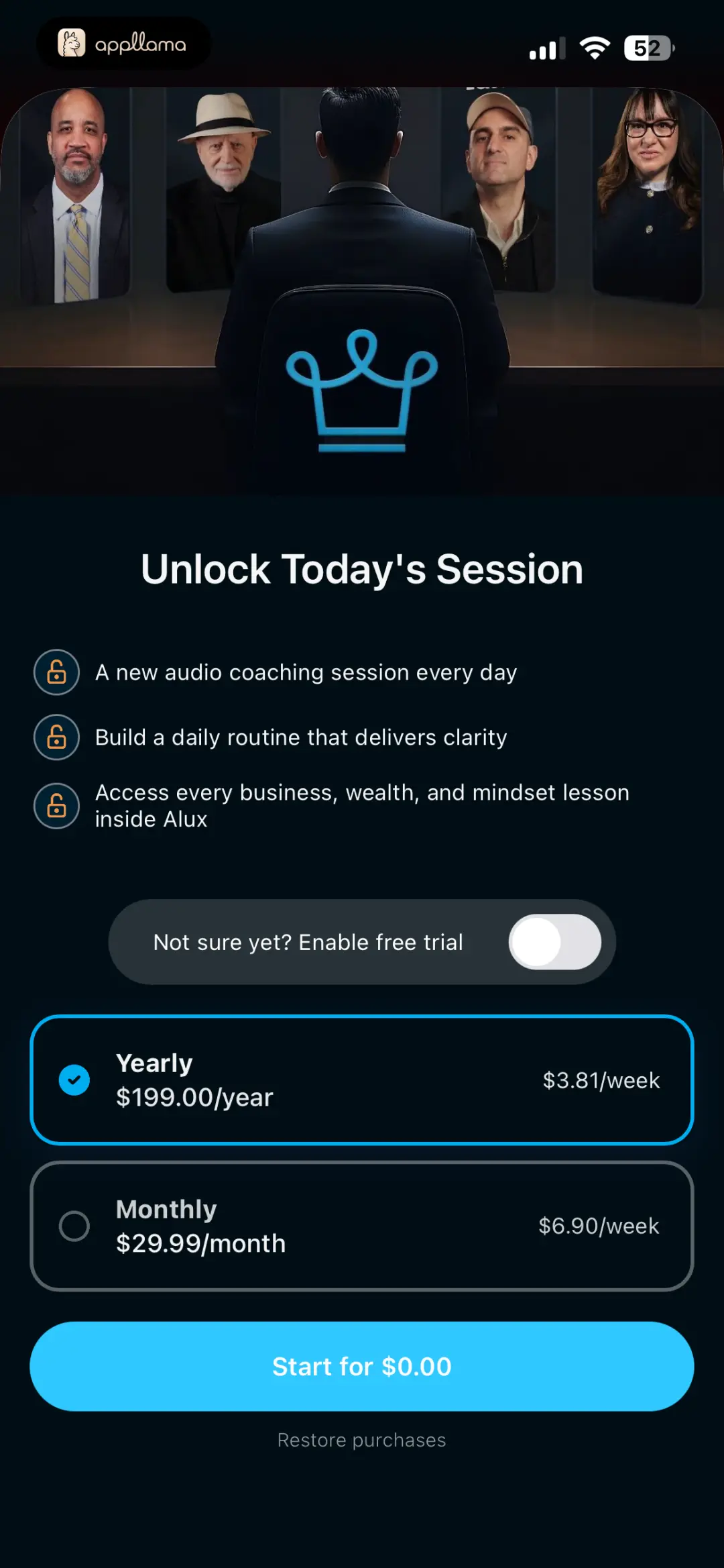 Session Unlock Paywall