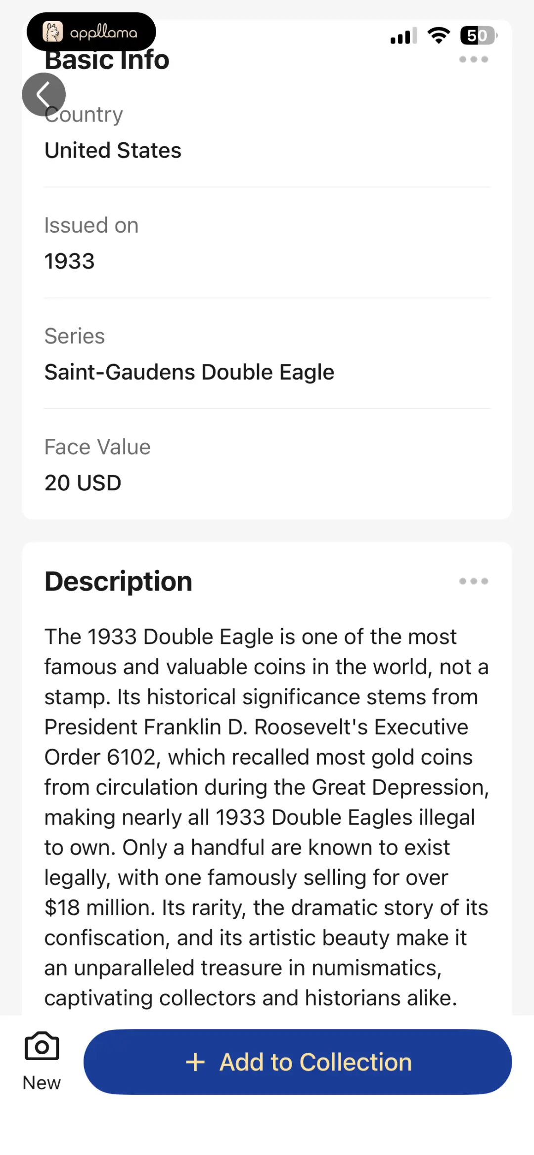 Coin Detail Info