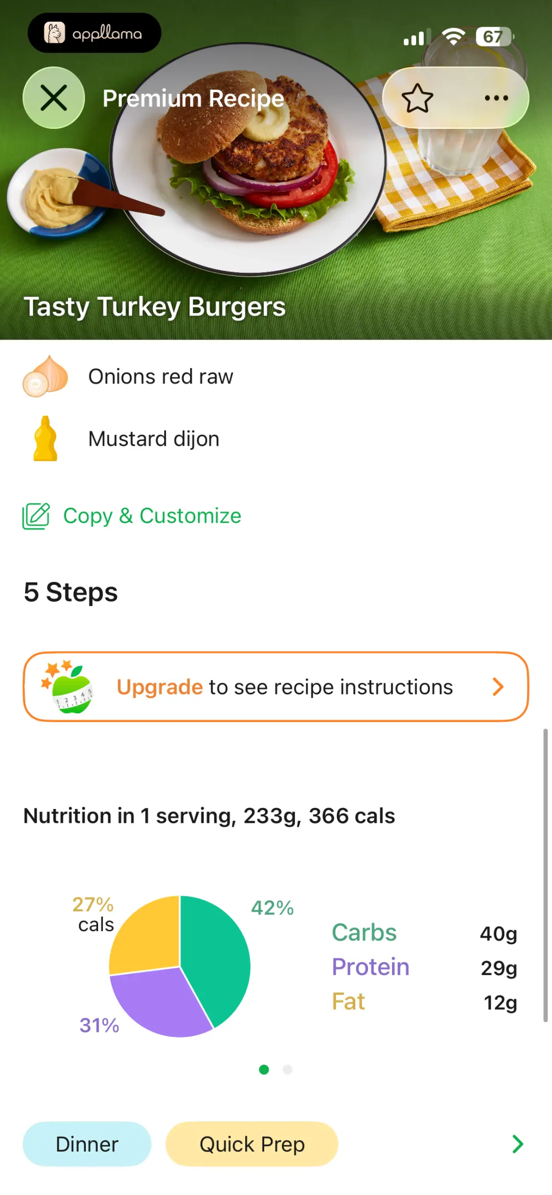 Recipe Nutrition