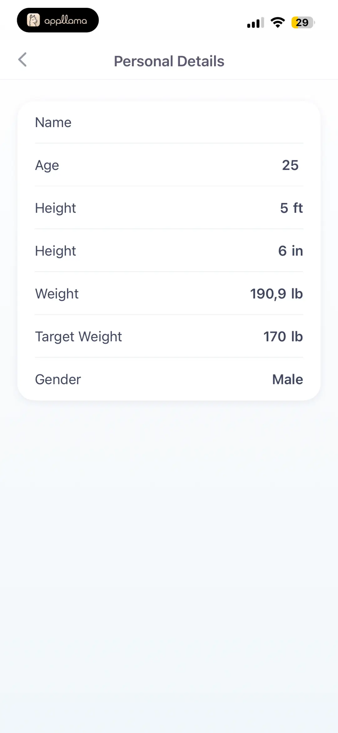 Personal Details