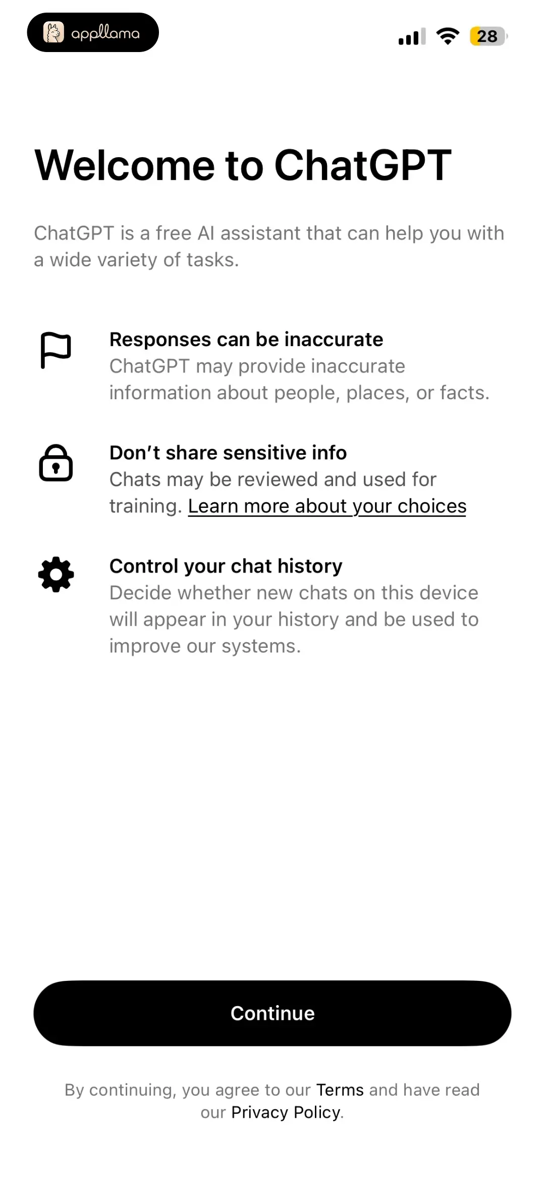 ChatGPT Onboarding Welcome