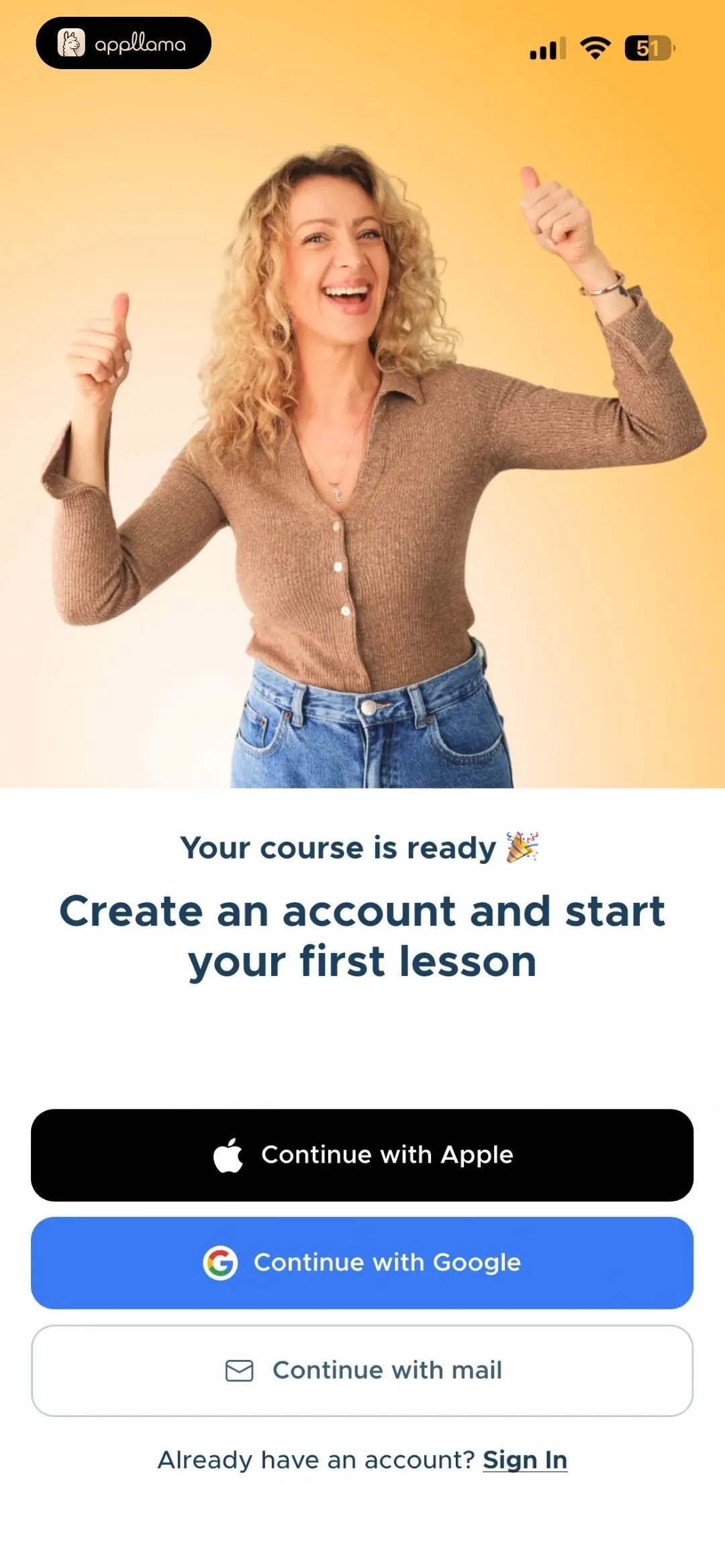 Account Sign-Up Prompt