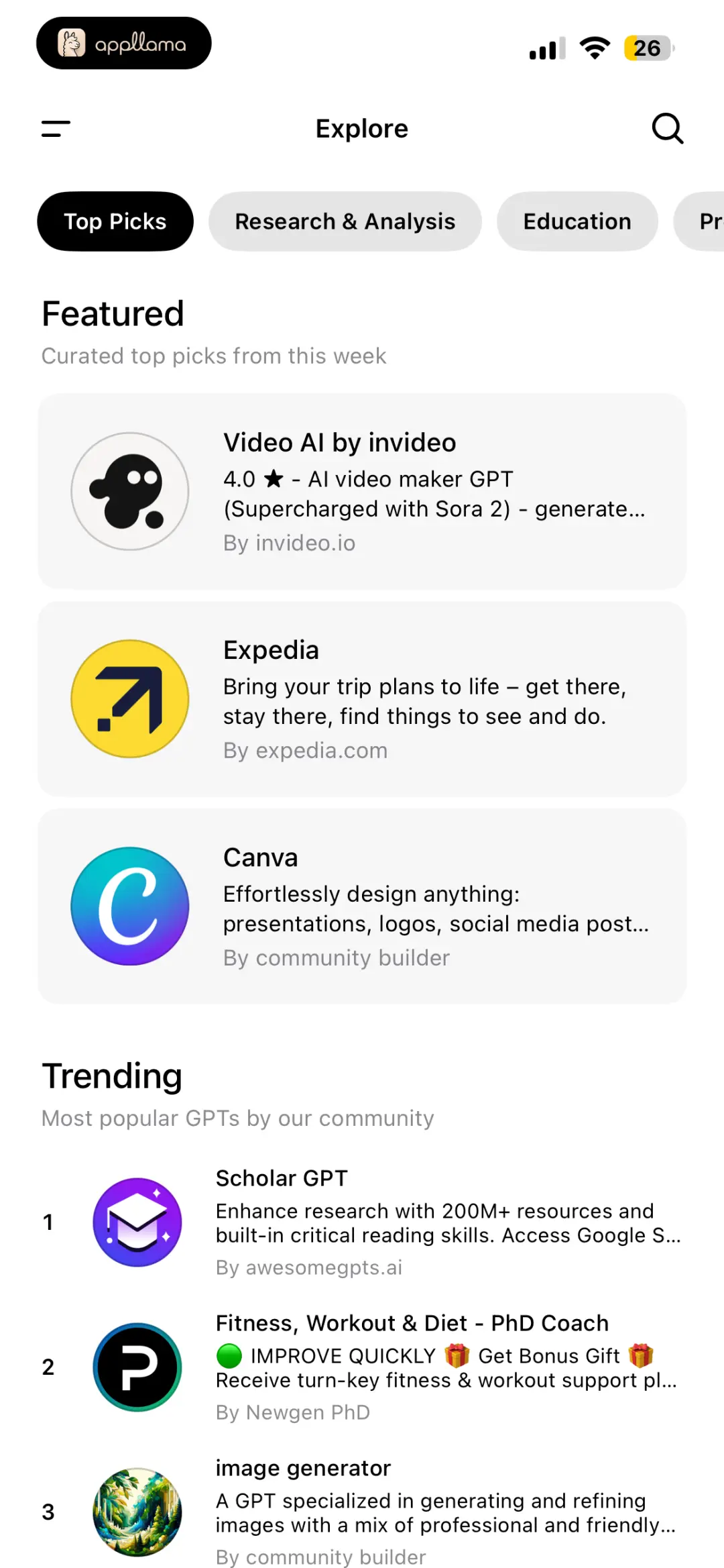 Apps Explore