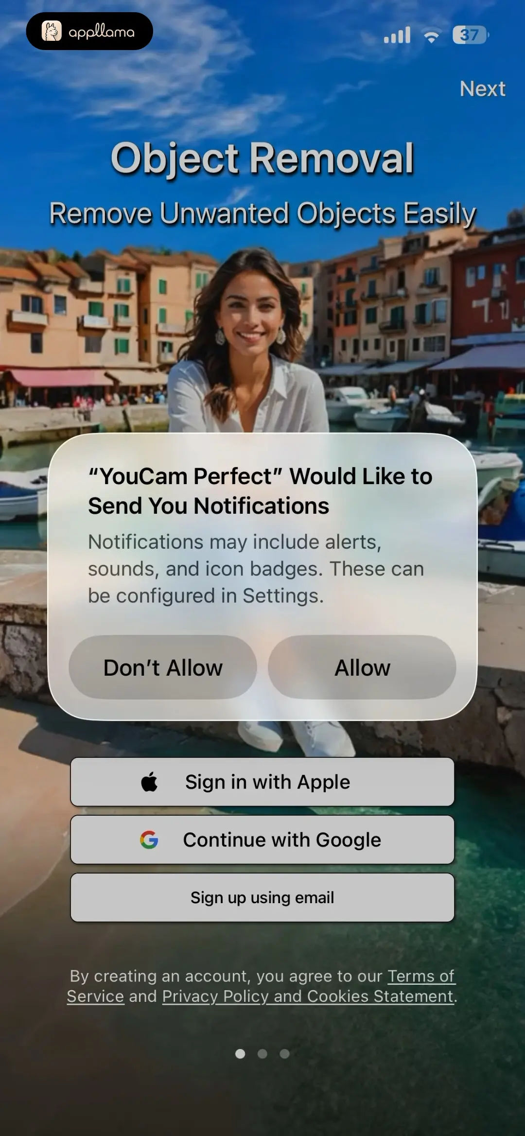 YouCam Perfect:AI Photo Editor Notification Permission