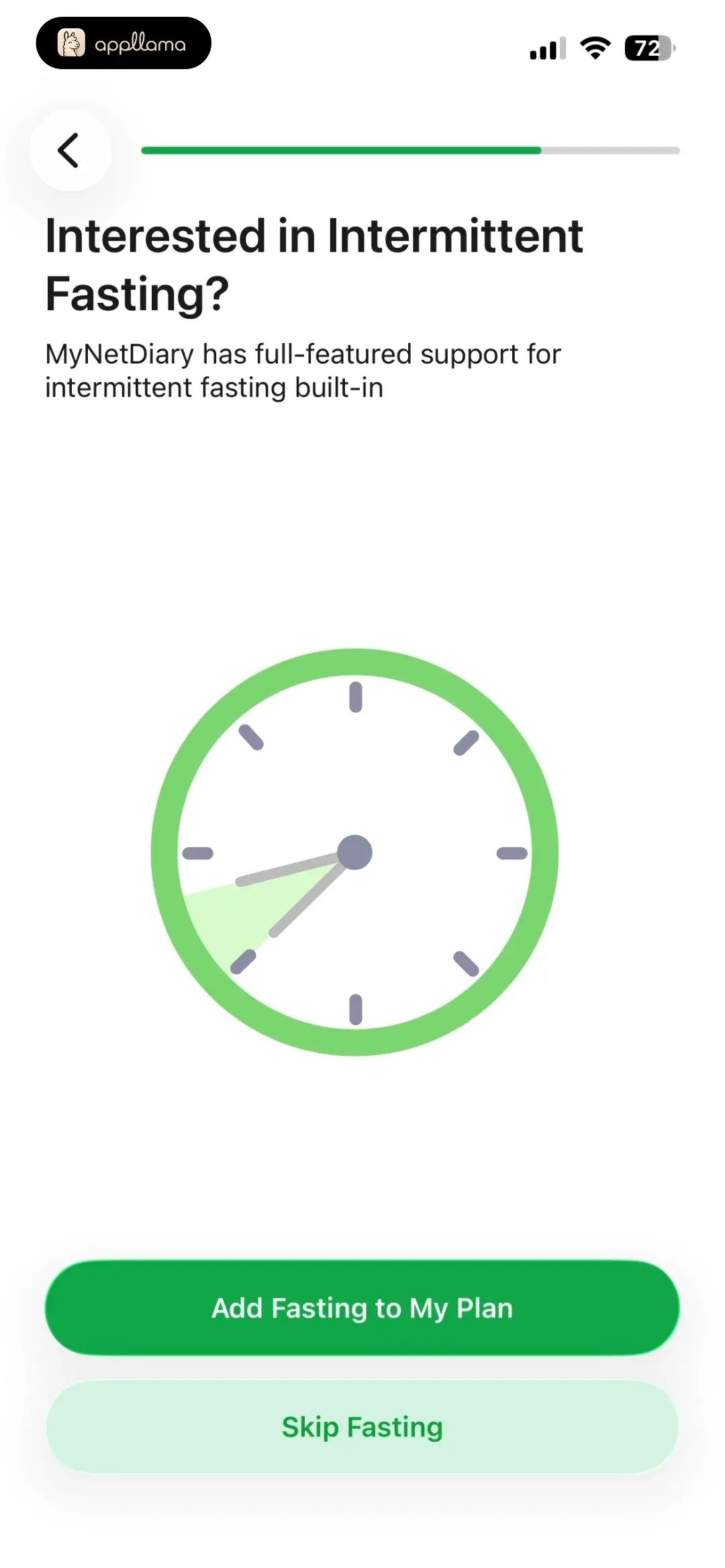 Fasting Upsell