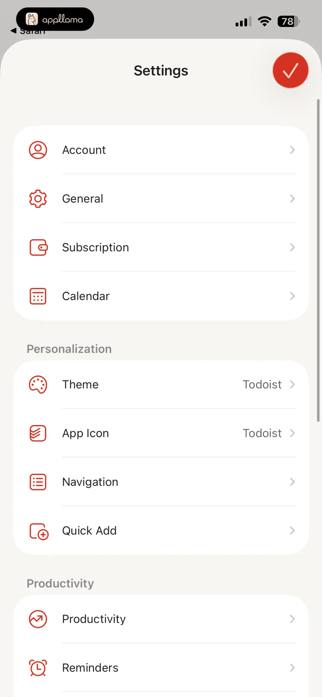 Settings Overview