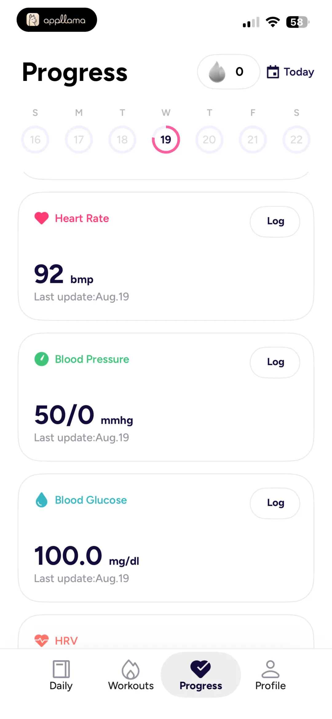 Progress Metric List