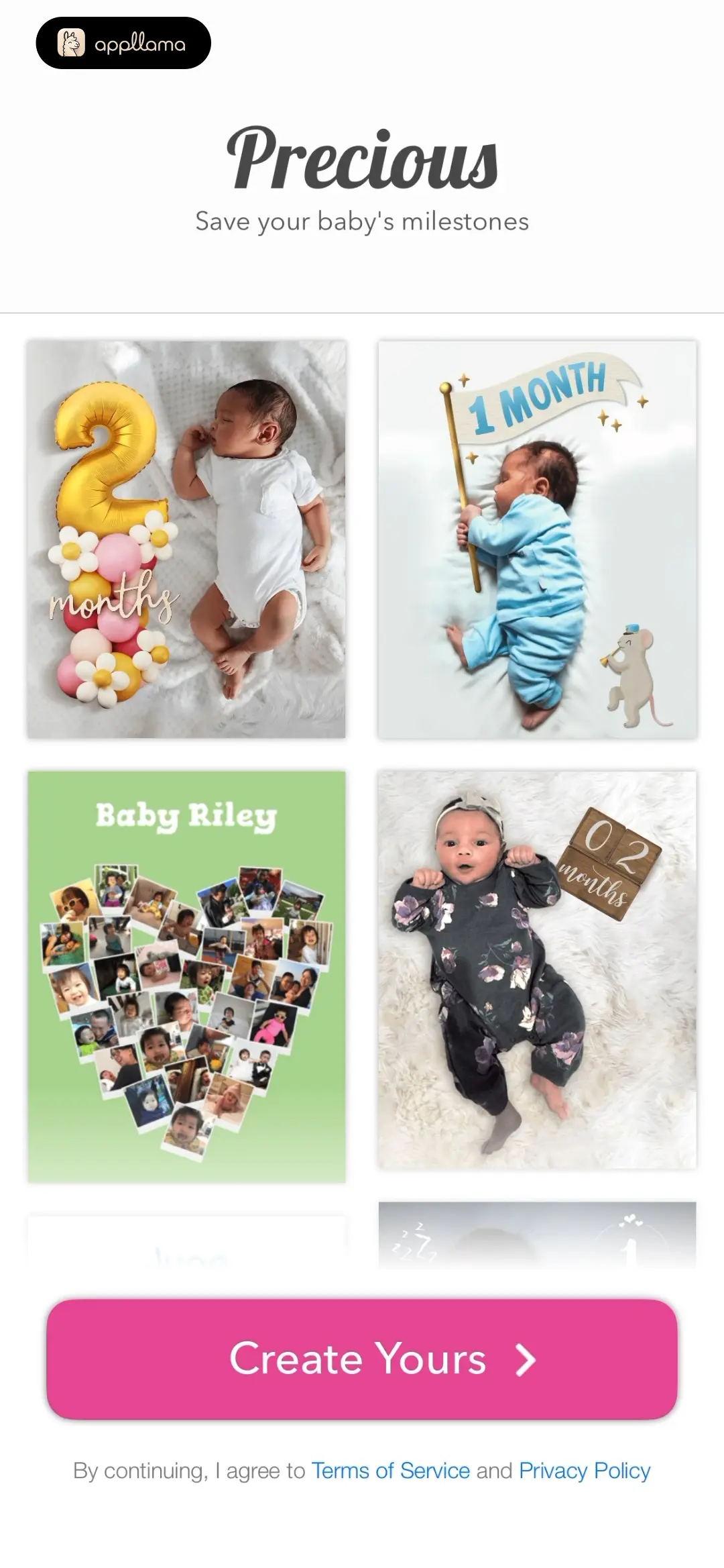 Precious - Baby Photo Art Onboarding Welcome